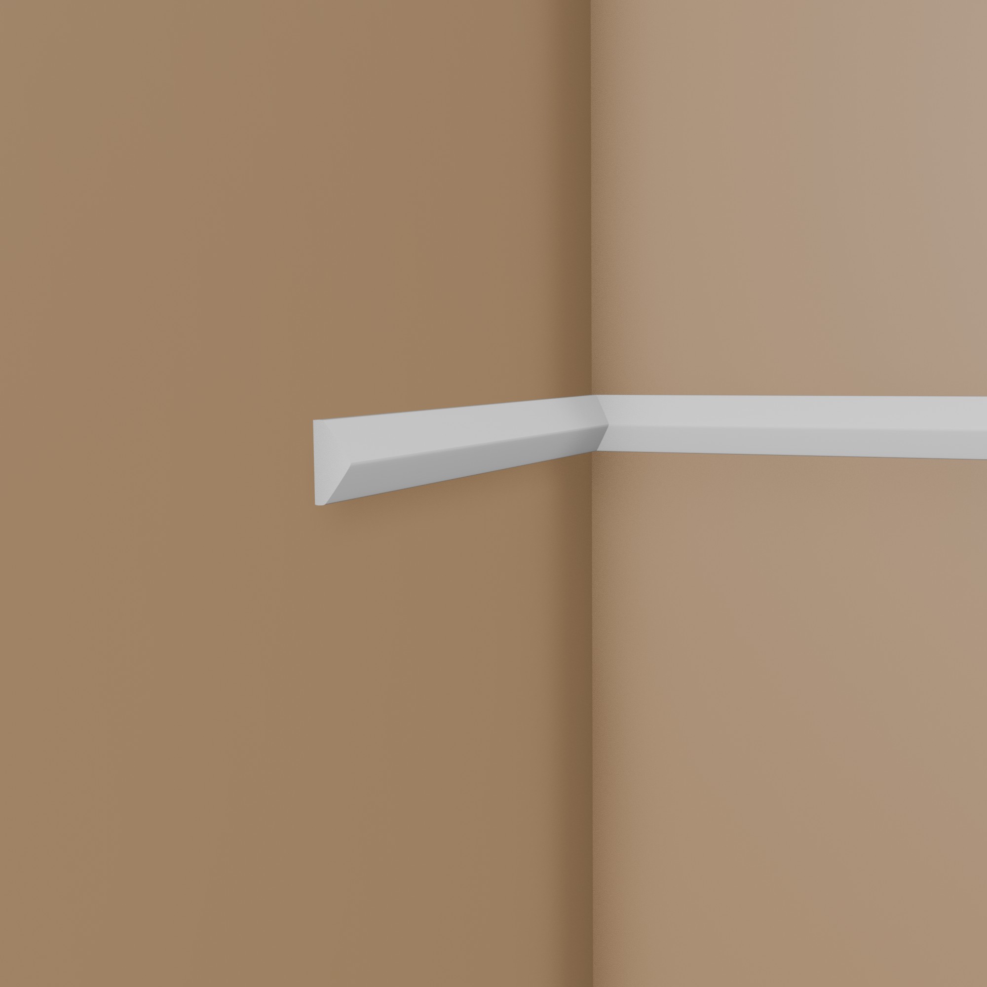 PROVISTON | Zierleiste "RM023" | 19 x 40 x 2000 mm | Weiß | Wandleiste | Wanddekoration | Hochwertig