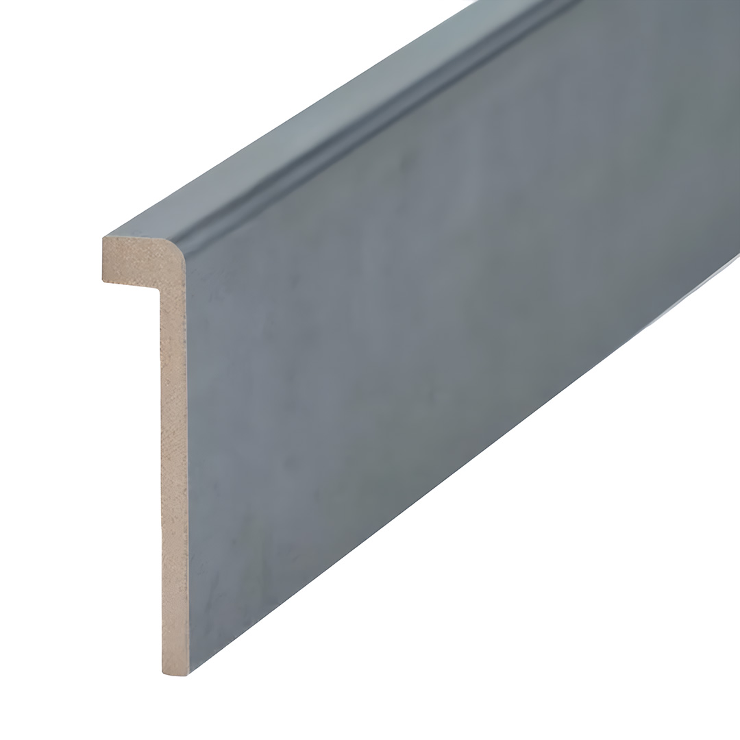 Abdeckleiste für Fliesensockel bis 85 mm (MDF foliert / 72.96.13.85.46) - Farbe: Stahl natur (Default2342)