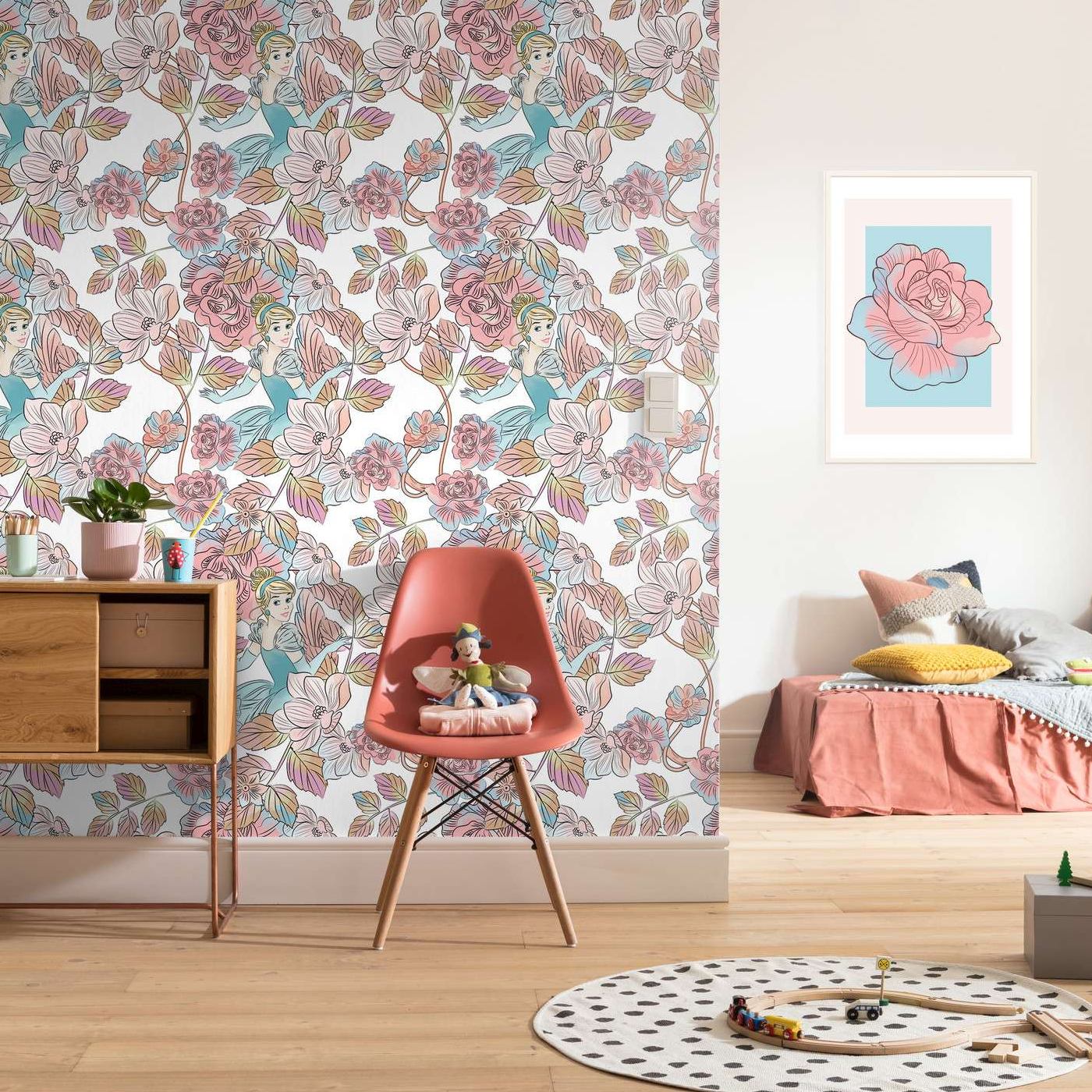 Komar Fototapete Disney Cinderella Blossom 280 x 200 cm Vlies Blütenzauber Prinzessin