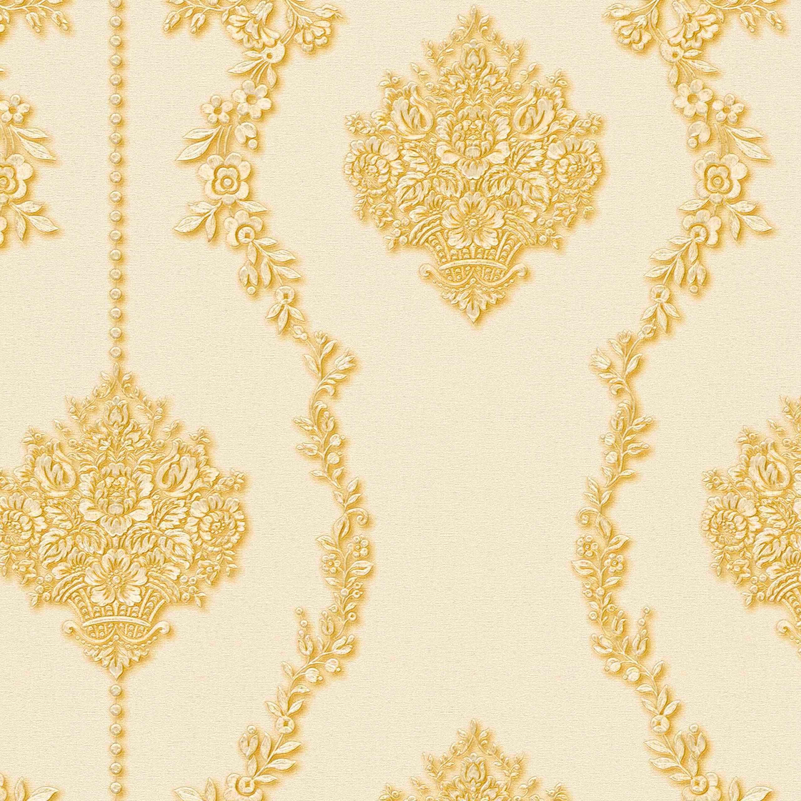 A.S. Creation | Château 5 | 344934 | Vliestapete | Vintage | Retro | 0.53 x 10.05 m | Creme