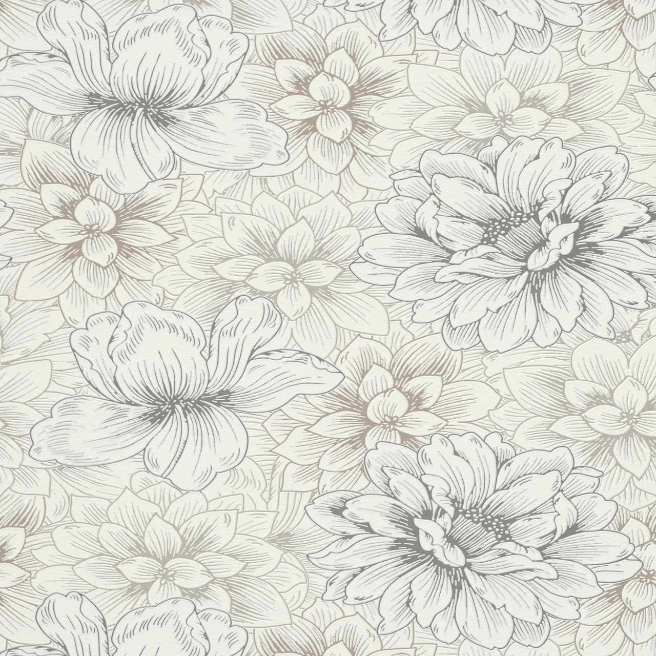 Struktur Vliestapete 5425-02 Blumen Floral 0.53 x 10.05 m Bestseller Erismann