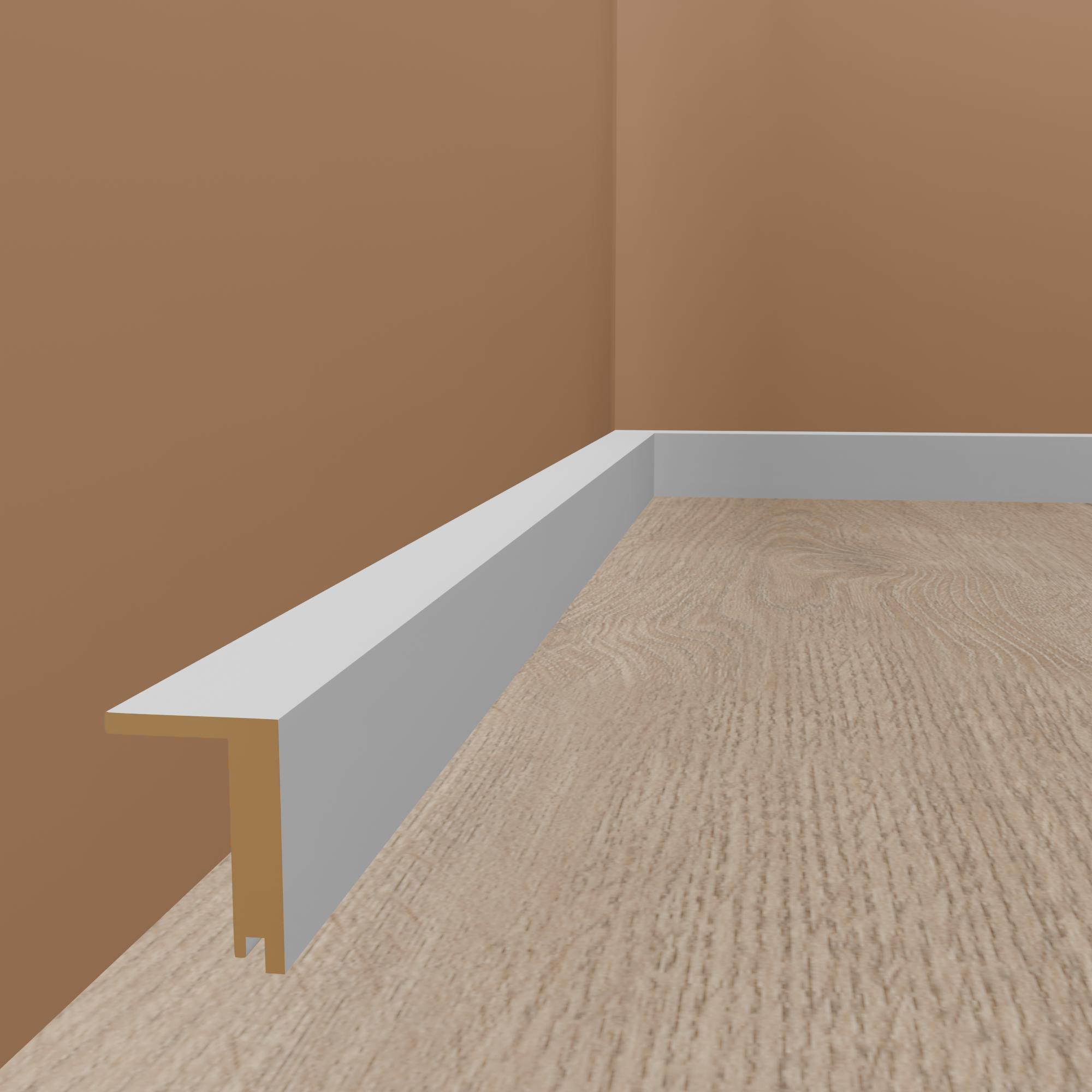 Heizrohrabdeckleiste MDF bis 88 mm 64 x 96 x 2500 mm Weiß Fußleiste abgerundetes Profil by PROVISTON