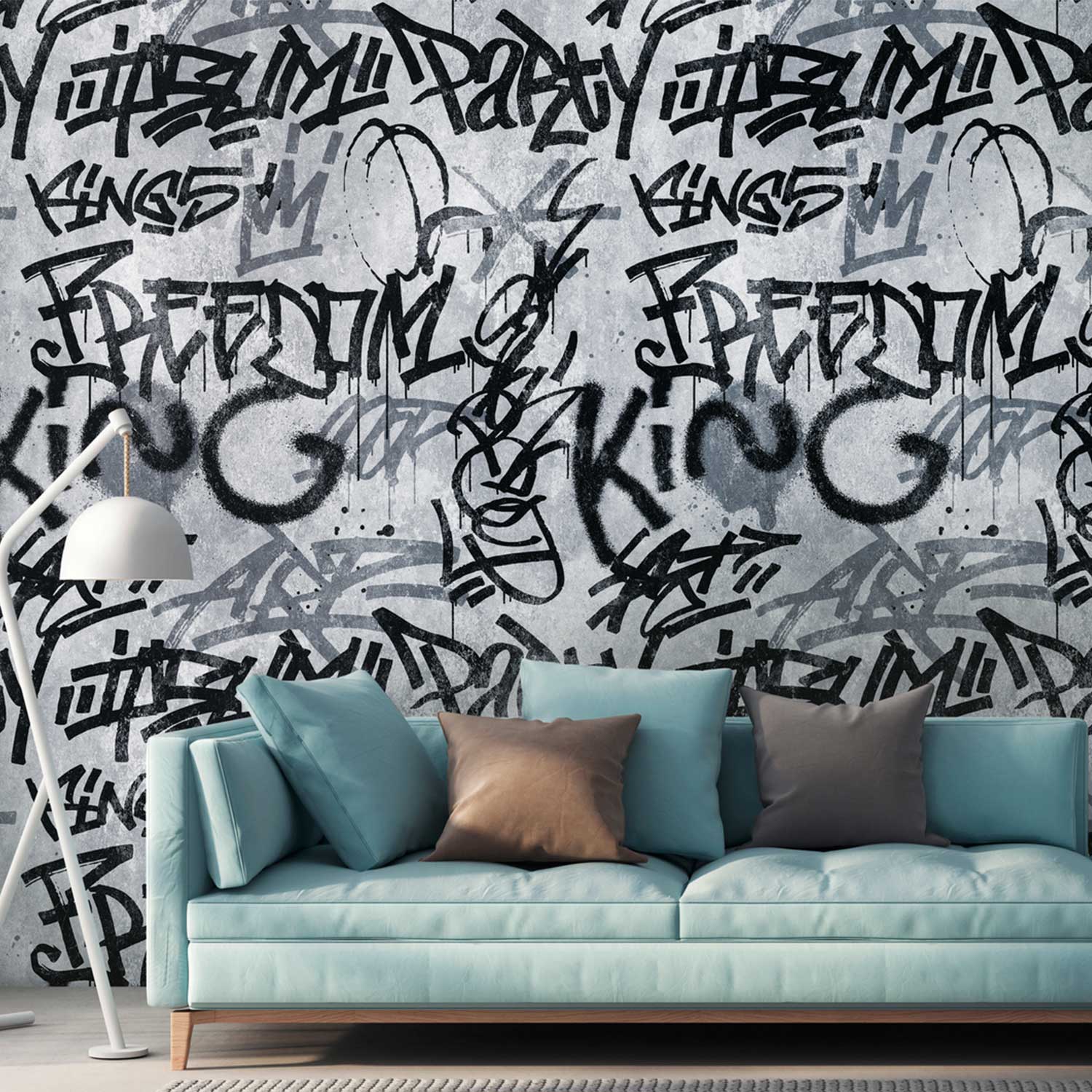 A.S. Creation Fototapete The Wall 382511 Ein Motiv pro Rolle Betonoptik Grau