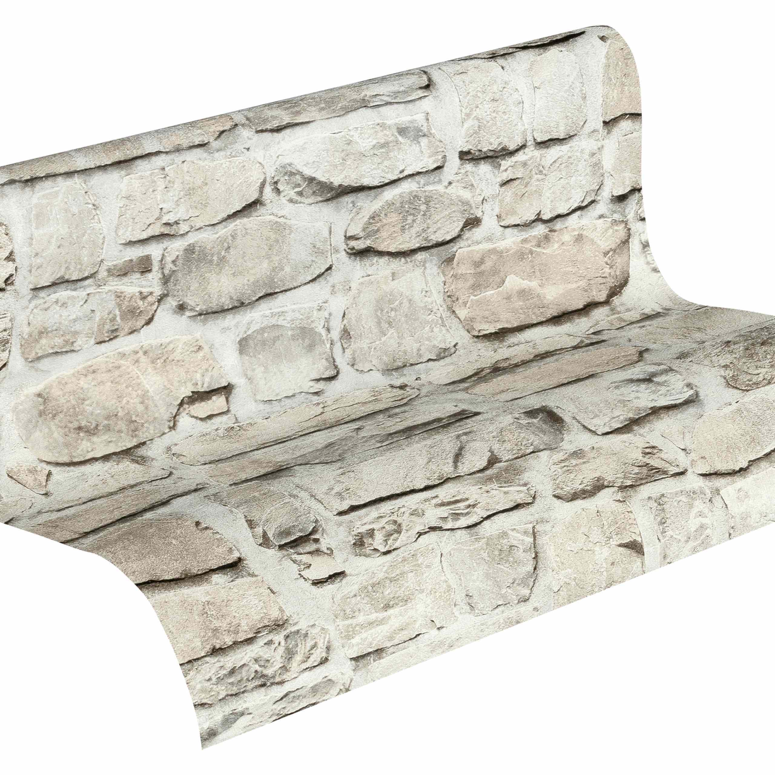 A.S. Creation | Il Decoro | 363702 | Vliestapete | Steinoptik | 0.53 x 10.05 m | Creme