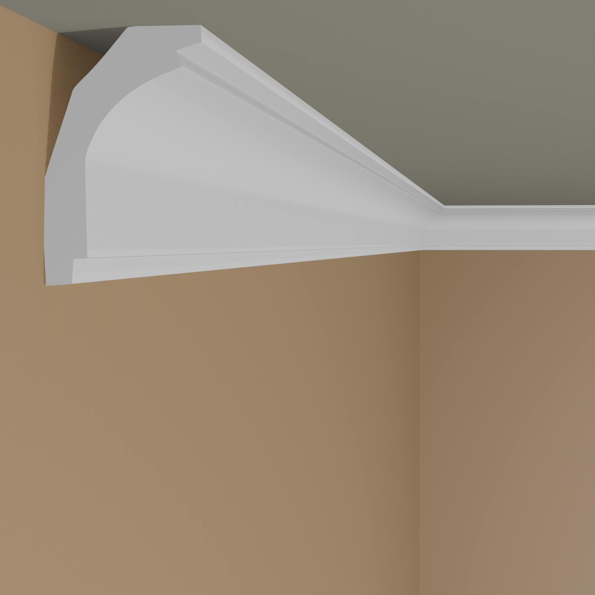 Elite Decor | Stuckleiste P821| Polyurethan | 50 x 70 x 2000 mm | Styropor Deckenleiste | Weiß