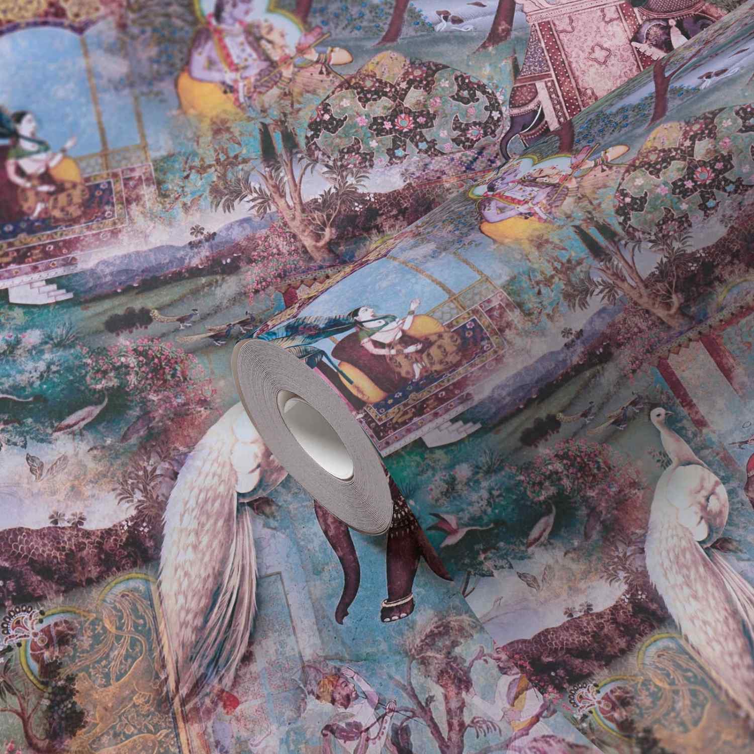 A.S. Creation | Dream Flowery | 381733 | Vliestapete | Vintage | 0.53 x 10.05 m | Braun | Blau