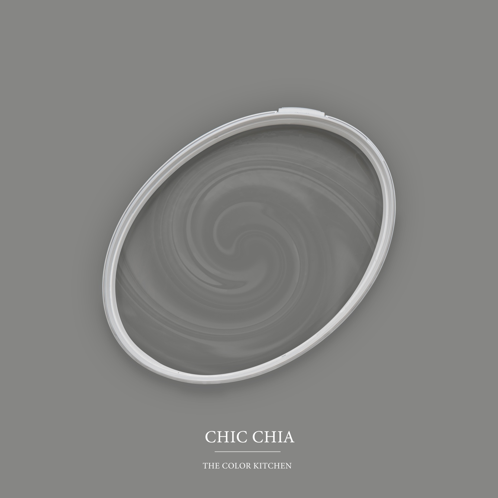 Wandfarbe Grau matt | The Color Kitchen Chic Chia | Exklusive Innendispersion Hohe Farbintensität