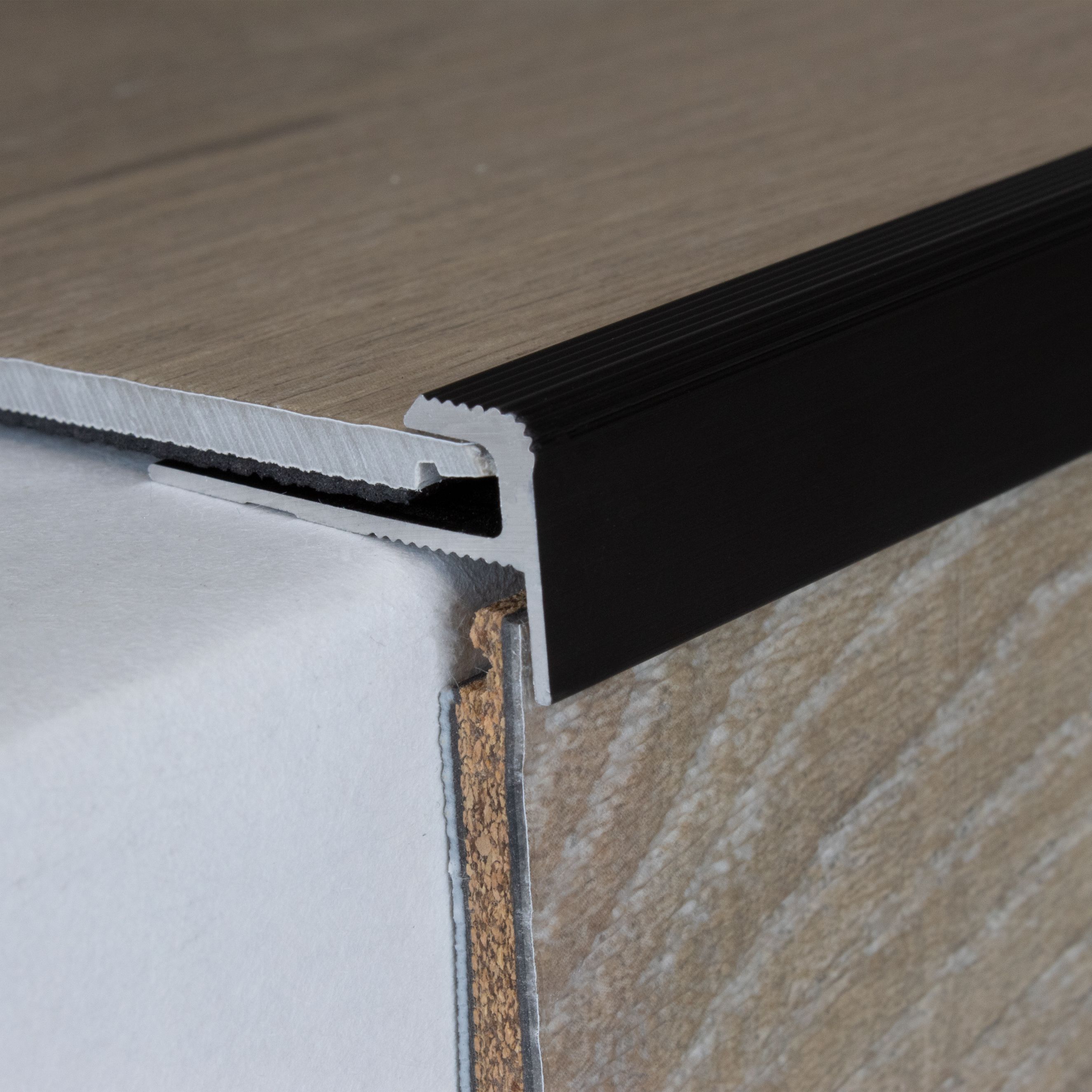 PROVISTON Abschlussprofil Höhe 12 mm Breite 28 mm Einfasshöhe 5 mm Einfassprofil Aluminium