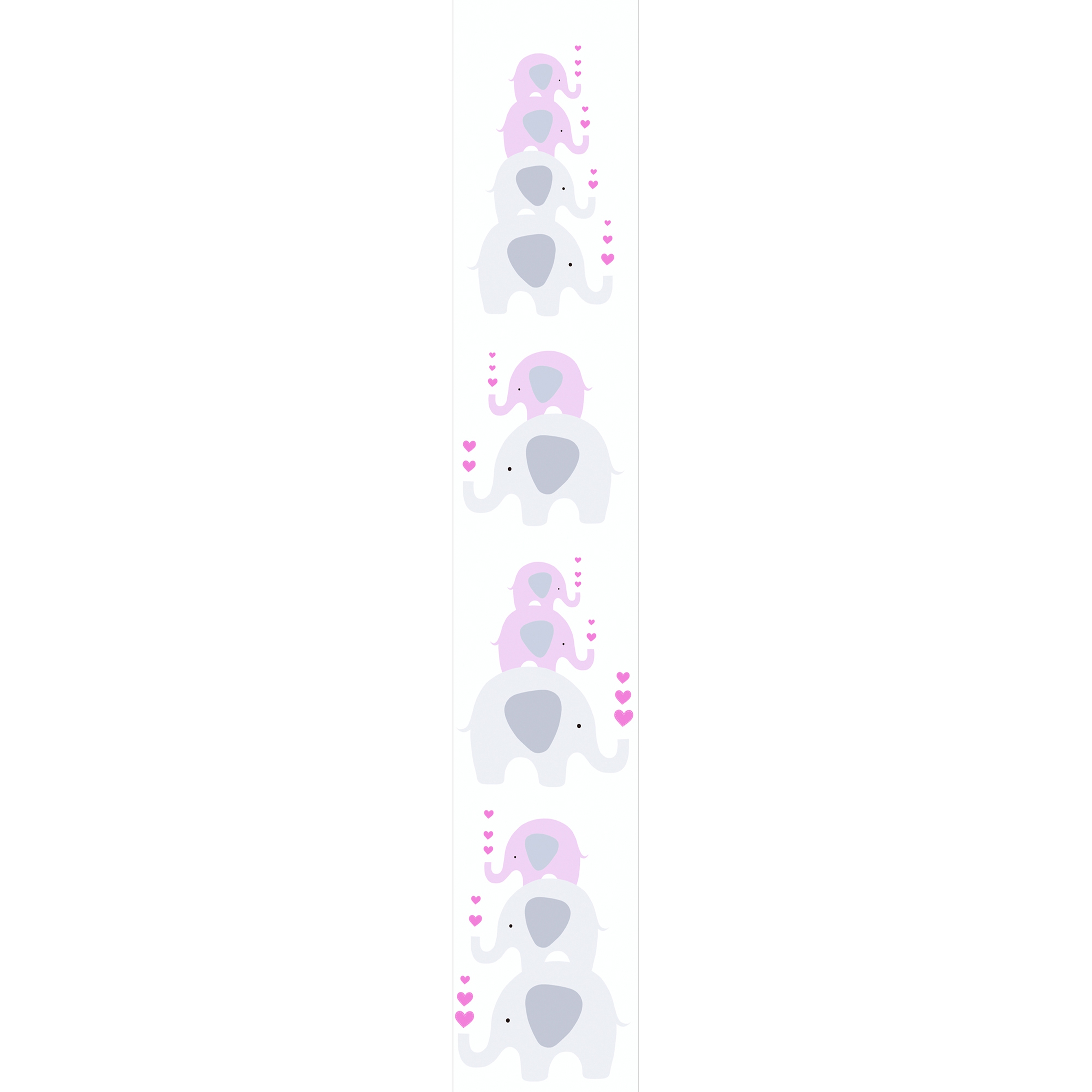 A.S. Creation | Little Love | 381352 | Vliestapete | Tiere | 0.53 x 10.05 m | Grau | Weiß | Rosa