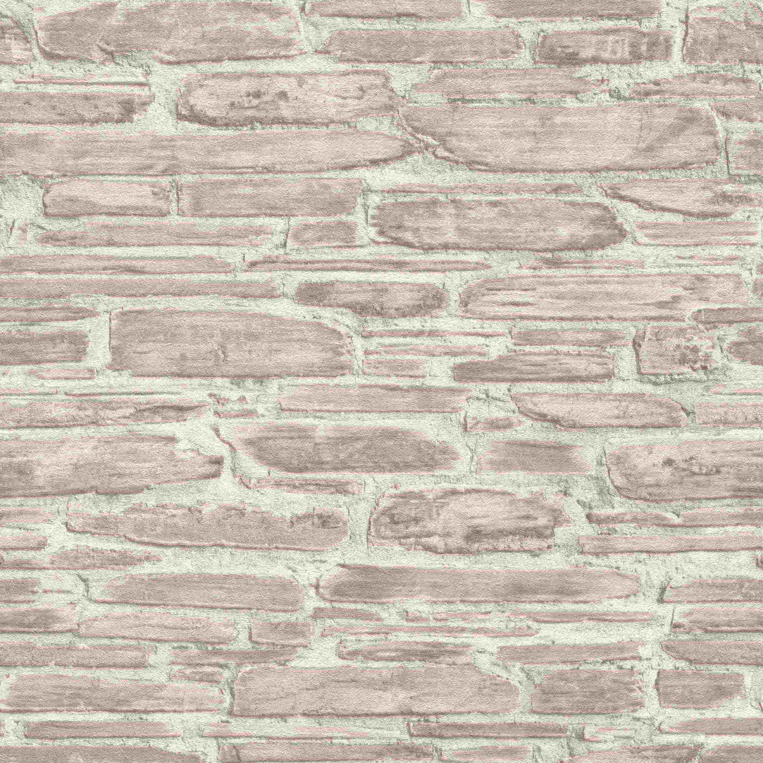 Rasch | Selection | 863413 | Vliestapete | Steinoptik | 0.53 x 10.05 m | Creme