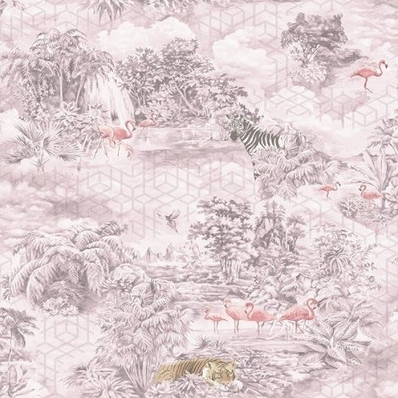 Holden | Kaleidoscope | 90662 | Vliestapete | Tiermuster | 0.53 x 10.05 m | Rosa