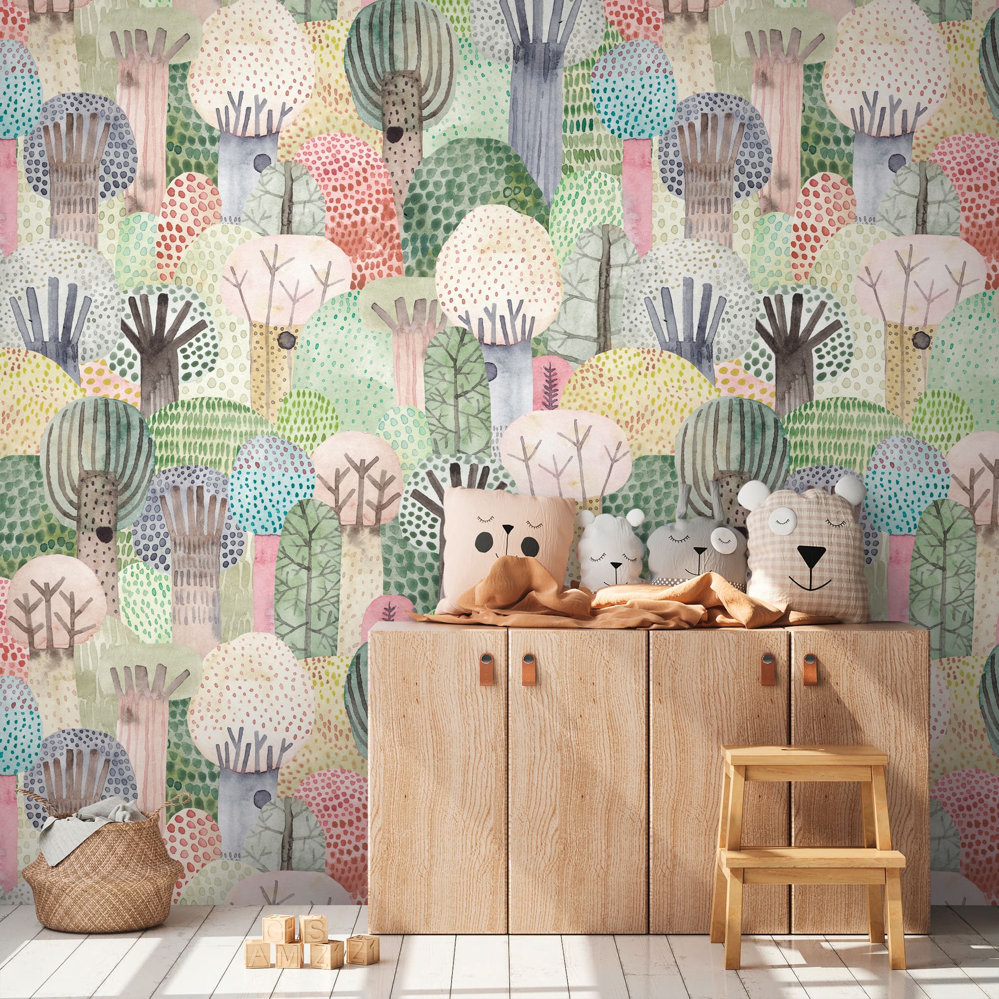 A.S. Creation Fototapete The Wall III 398611 Ein Motiv pro Rolle Wald Pflanzen Bunt Grün
