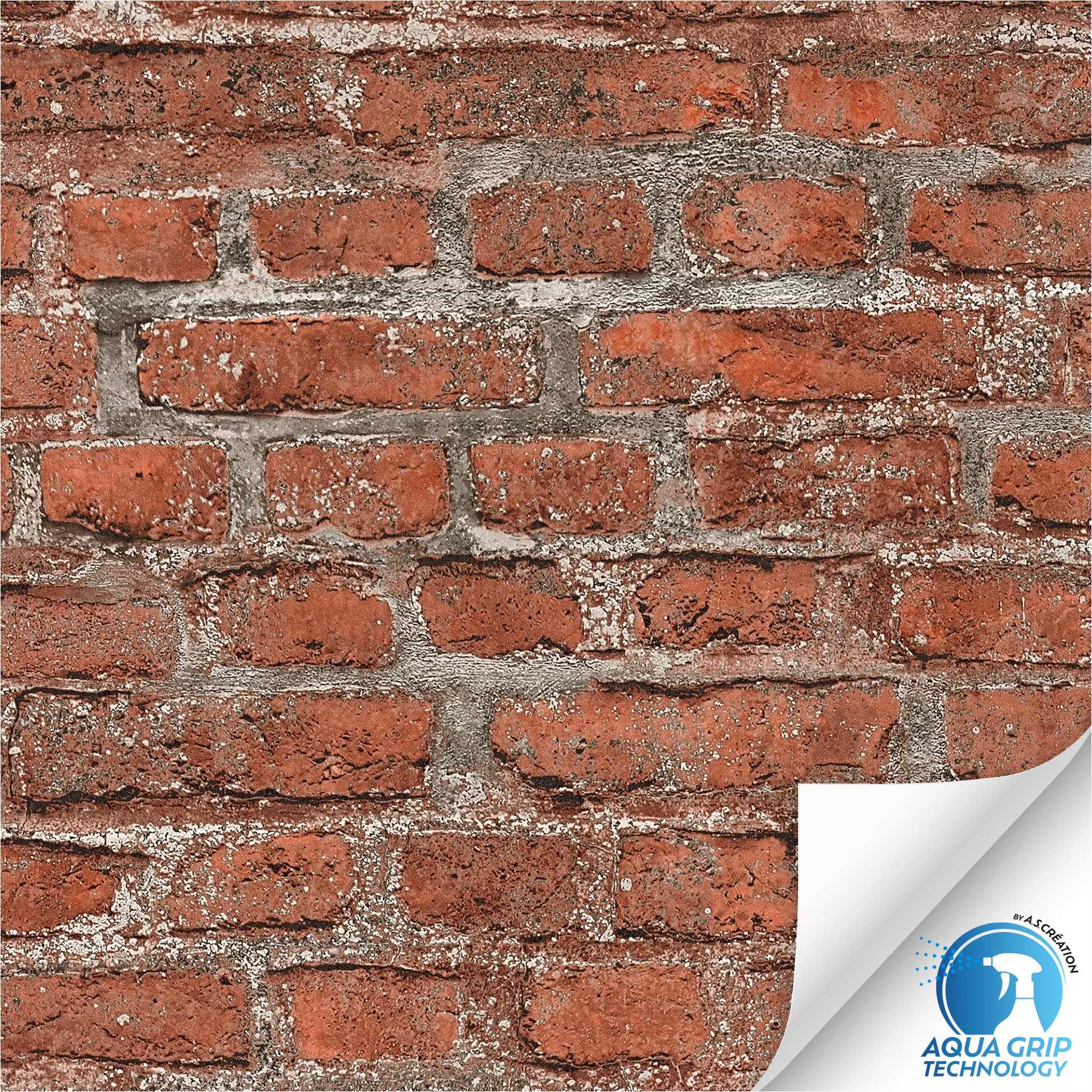 Vliestapete 784561 WOW vorgekleistert Stein Beton Rot A.S. Création