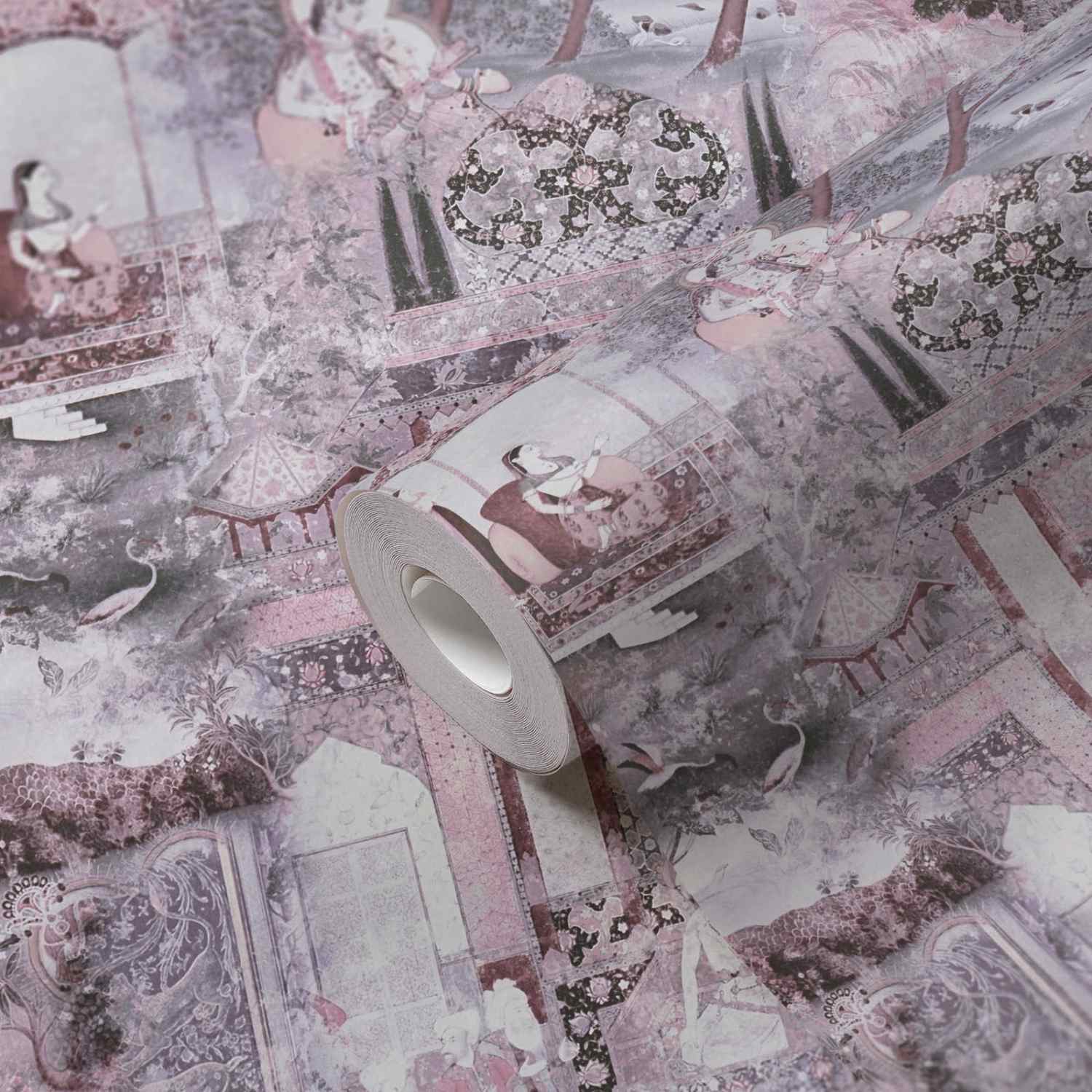 A.S. Creation | Dream Flowery | 381744 | Vliestapete | Vintage | 0.53 x 10.05 m | Braun | Rosa