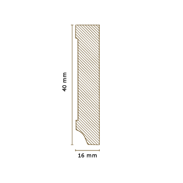 Fußleisten / Sockelleisten "Hamm" (MDF foliert / 721.164) 2