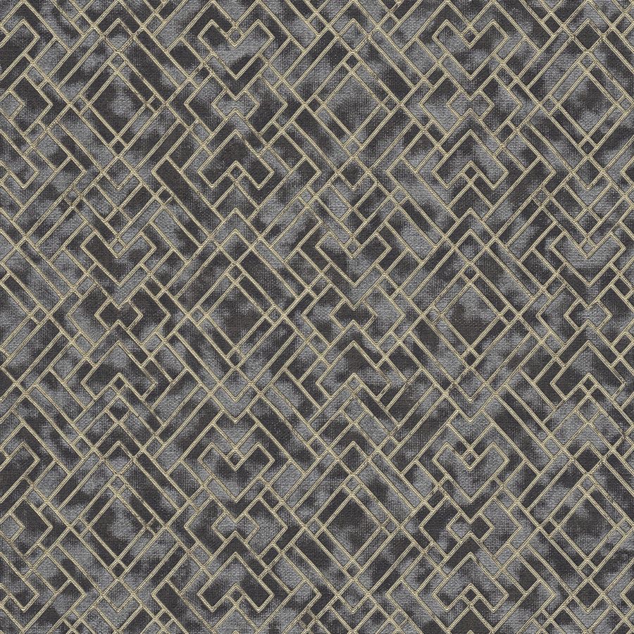 A.S. Creation | Travel Styles | 388281 | Vliestapete | Grafisch | 10.05 x 0.53 m | Schwarz