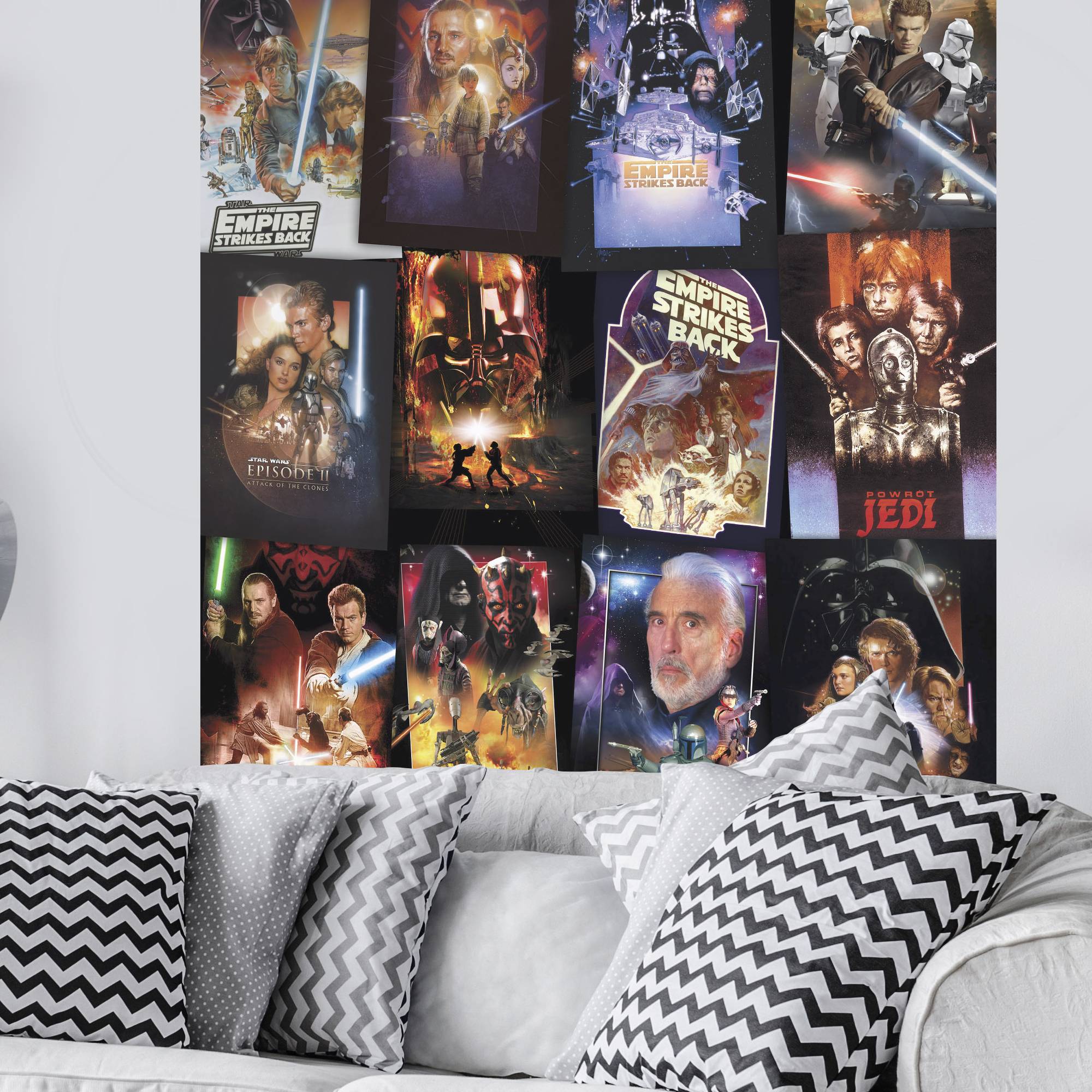 Komar Fototapete Star Wars Posters 200 x 120 cm Vlies Posters Galaxis Poster Collage