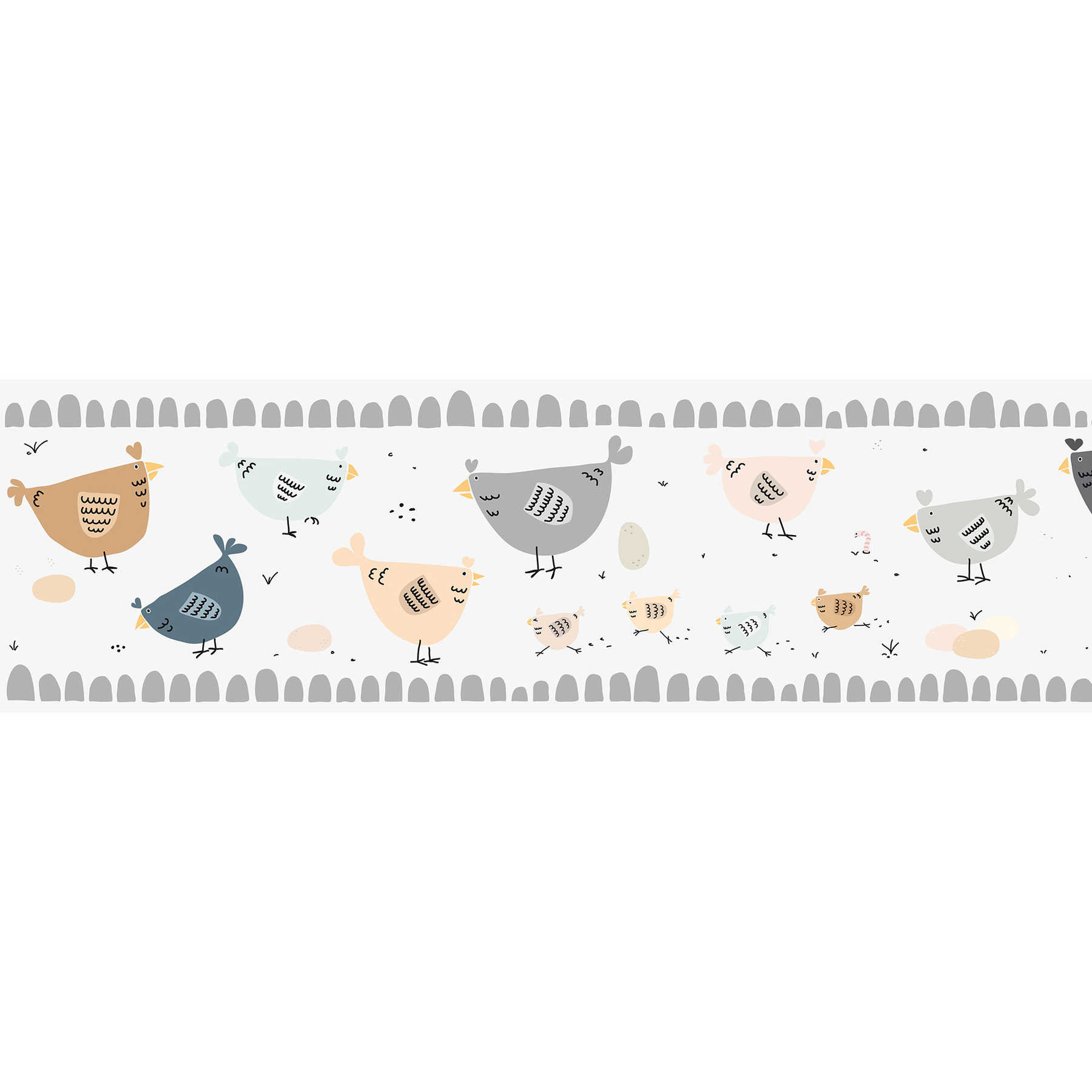 A.S. Creation | Lovely Kids | 403727 | Bordüre | Kinderzimmer | 5 x 0.155 m | Grau