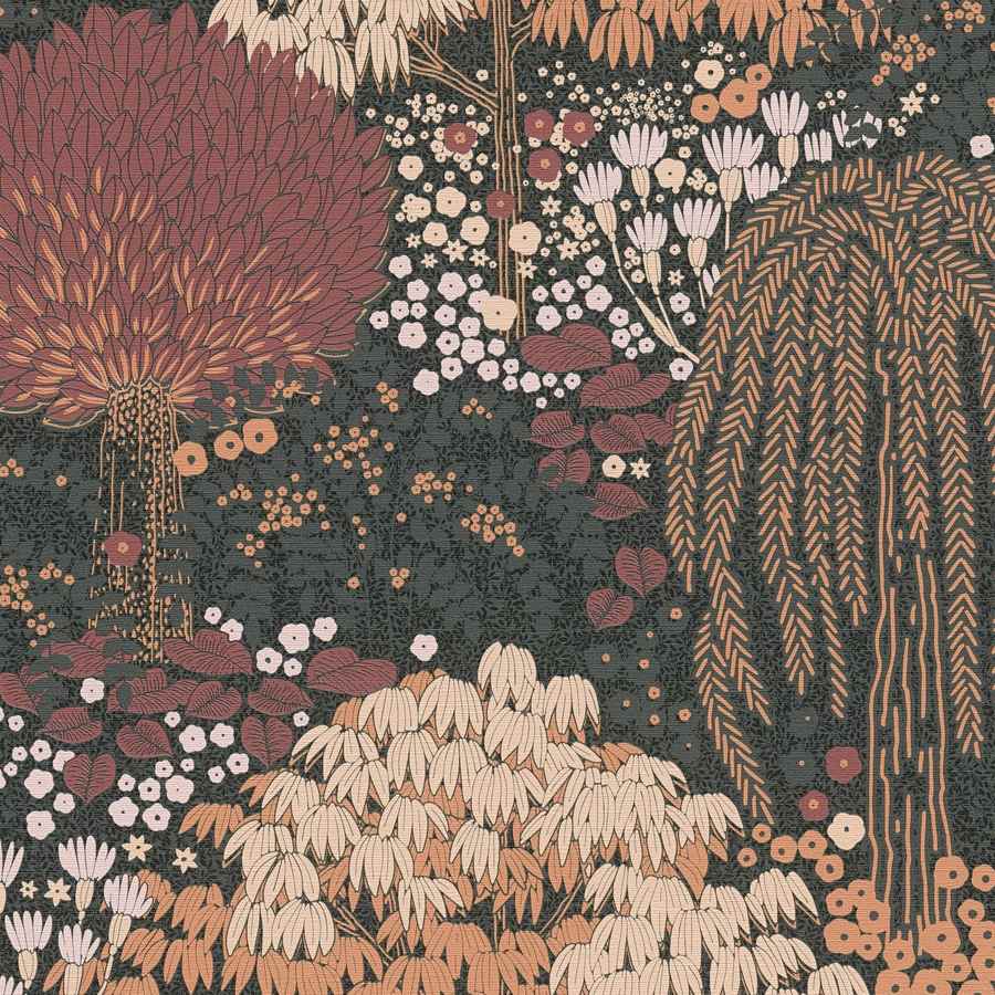 A.S. Creation | Famous Garden | 393504 | Vliestapete | Bäume & Blätter | 10.05 x 0.53 m | Schwarz