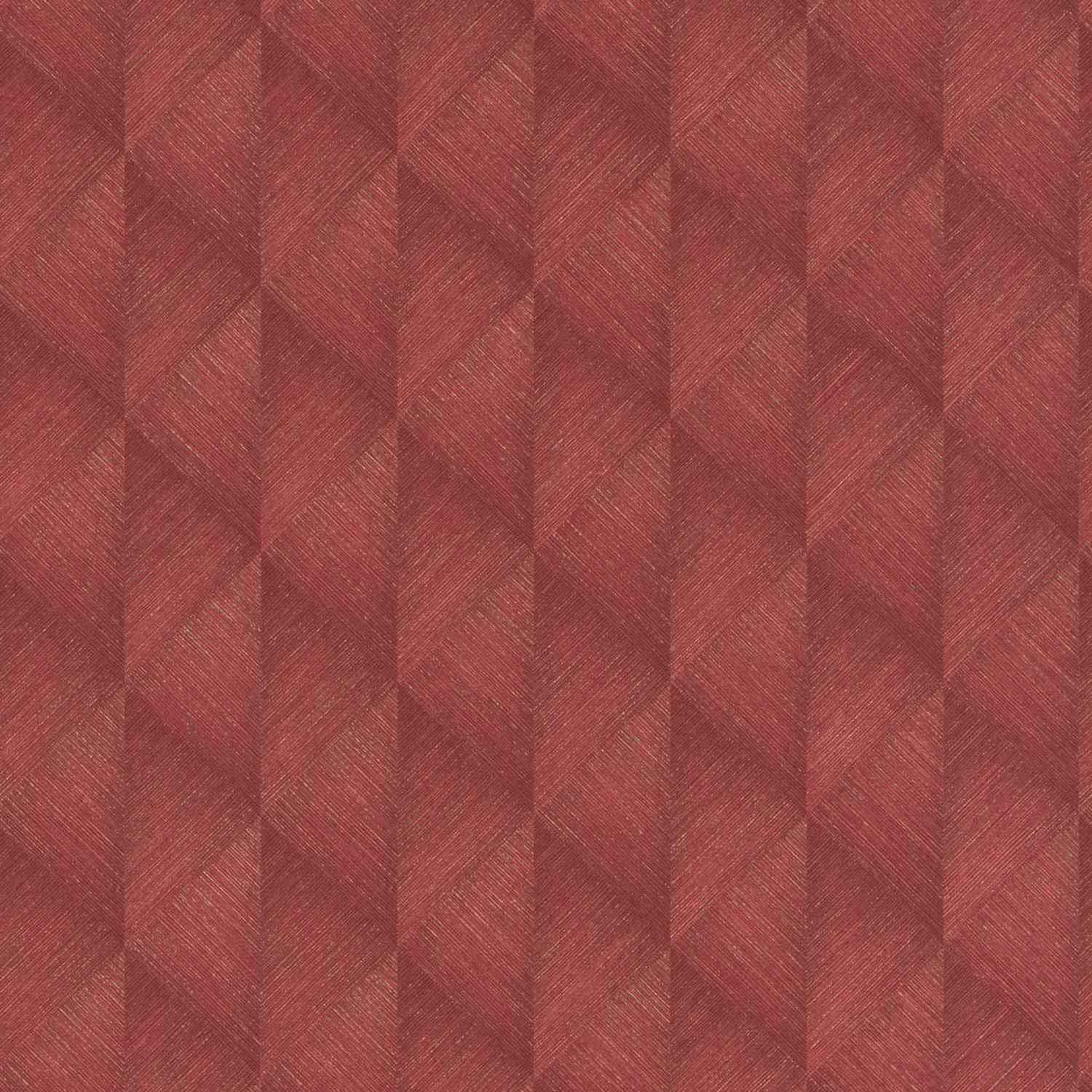 Rasch | Tropical House | 687965 | Vliestapete | 3D Optik | 0.53 x 10.05 m | Rot | Gold