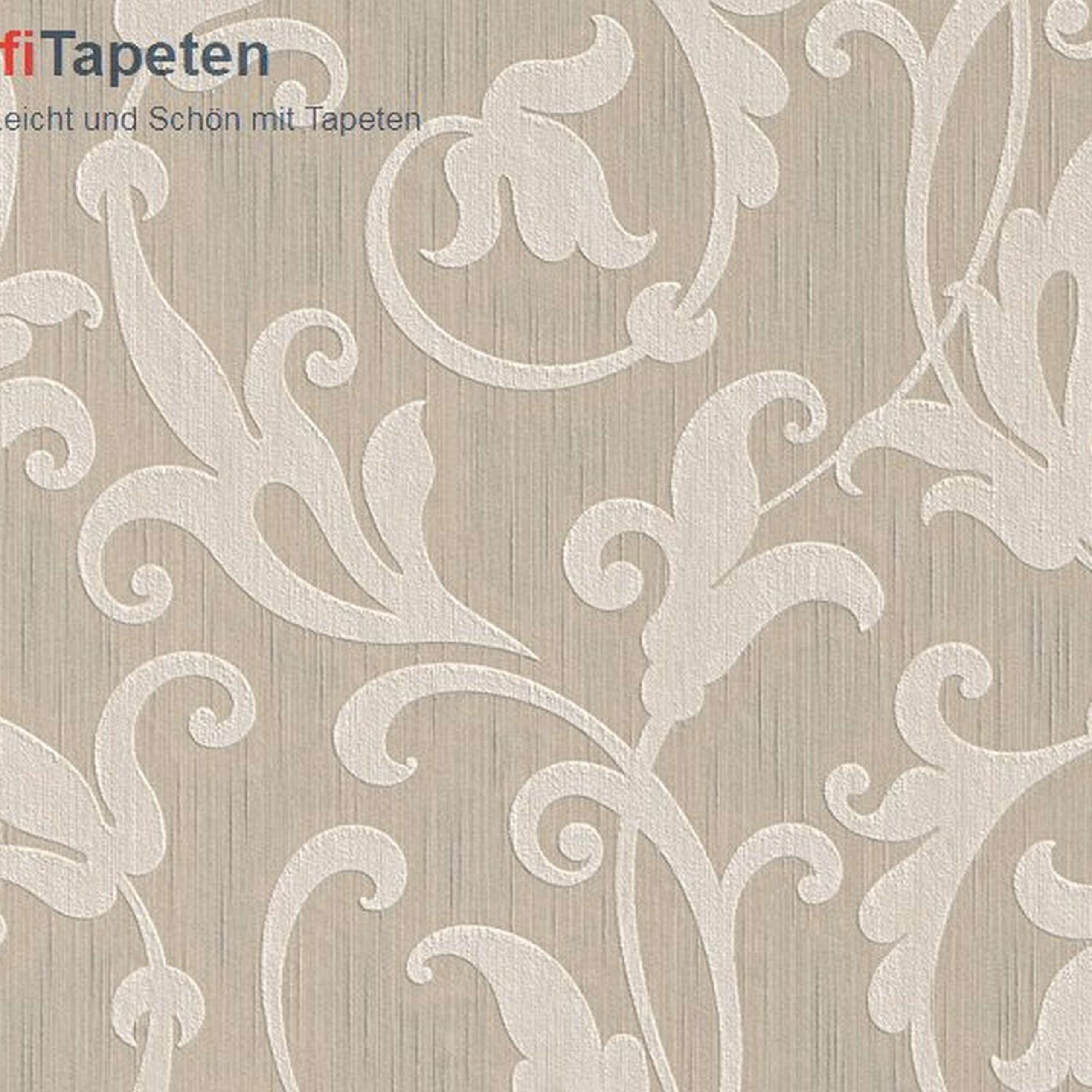 A.S. Creation | Tessuto | 954901 | Vliestapete | Blumenoptik | 0.53 x 10.05 m | Beige