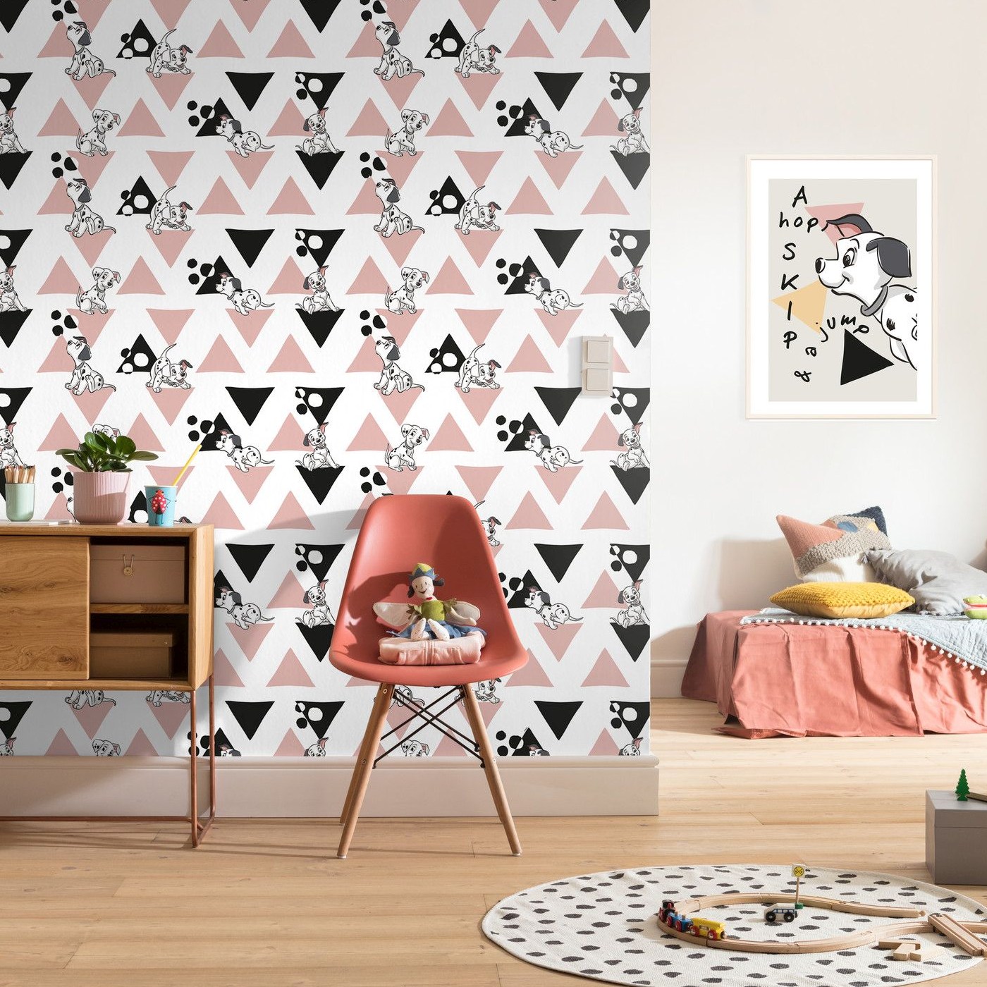 Komar Fototapete Disney 101 Dalmatiner Dreiecke 280 x 200 cm Vlies Geometische Formen