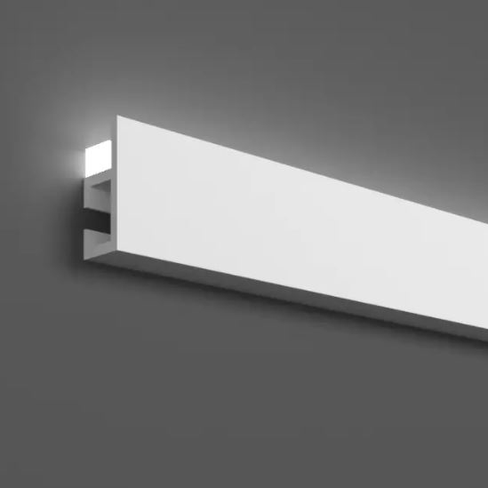 KH903_hauptONQmgpzriHDL1 Elite Decor Stuckleiste KH903 Polyurethan 22 x 48 x 2000 mm Styropor Deckenleiste Weiß