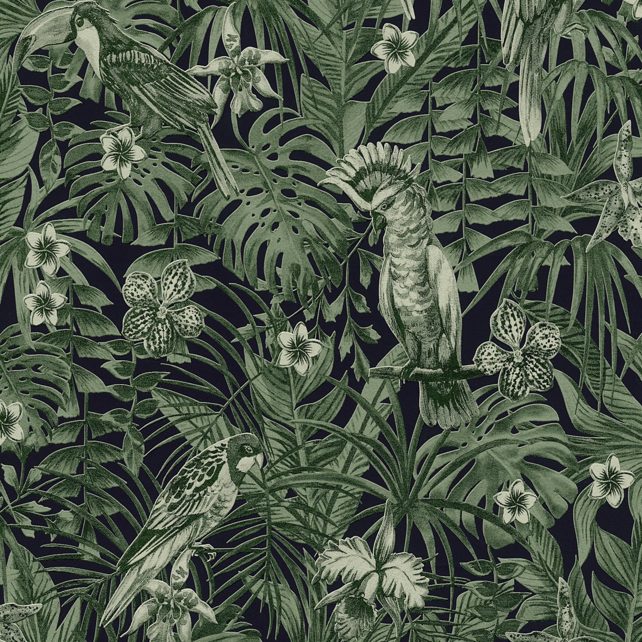 A.S. Creation | Greenery | 372101 | Vliestapete | Naturoptik | 0.53 x 10.05 m | Grün