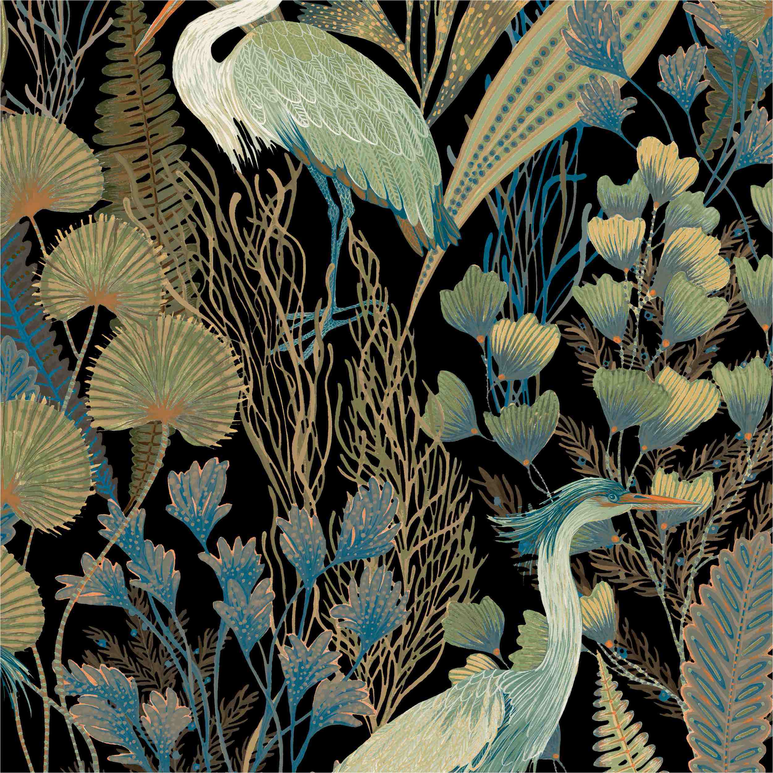 Vliestapete A63201 Botanical / Dschungel 0.53 x 10.05 m Ciara Grandeco