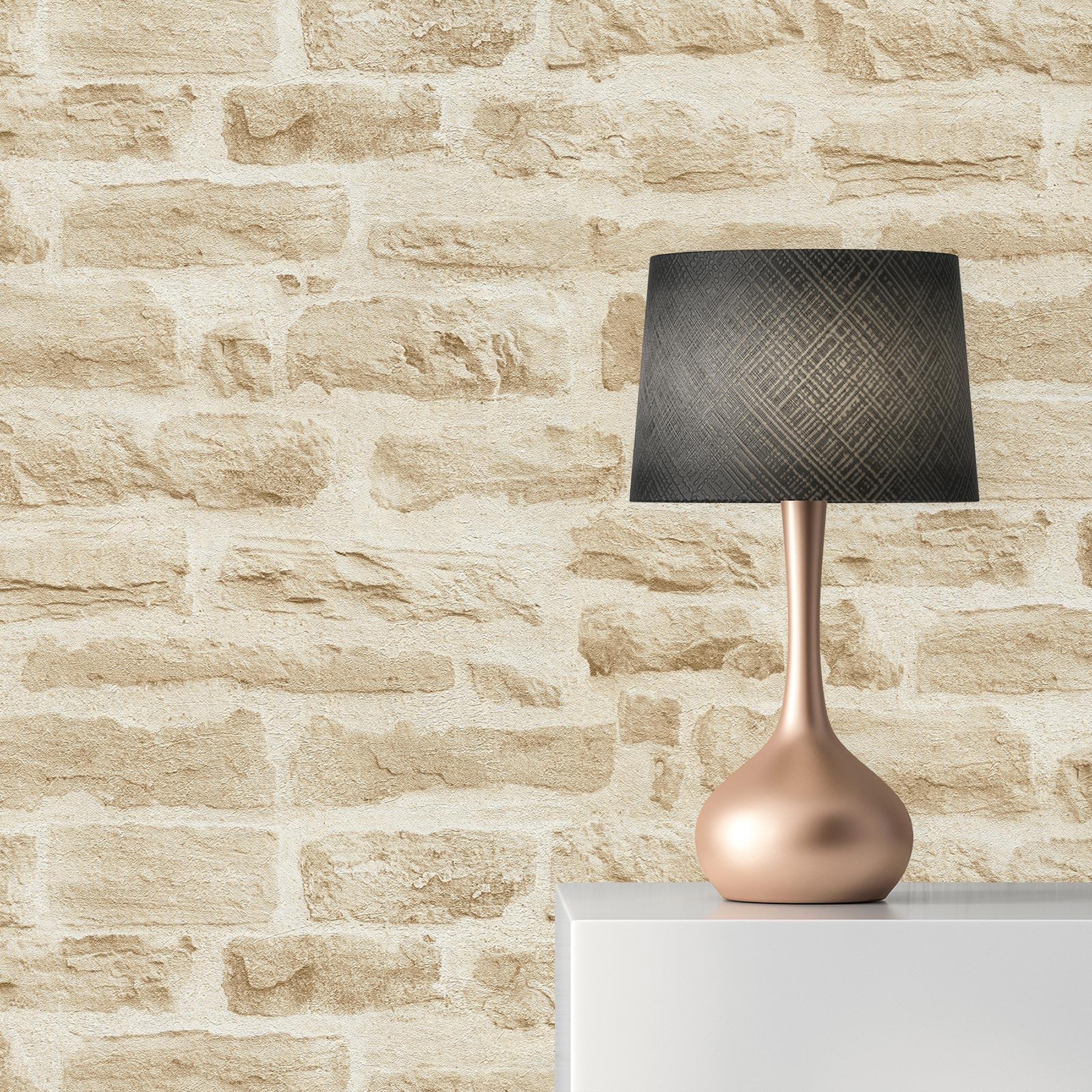 Tapete Stein Dino M1-No.2591 | Vliestapete | Beige | Creme | Steinoptik | Steinwand