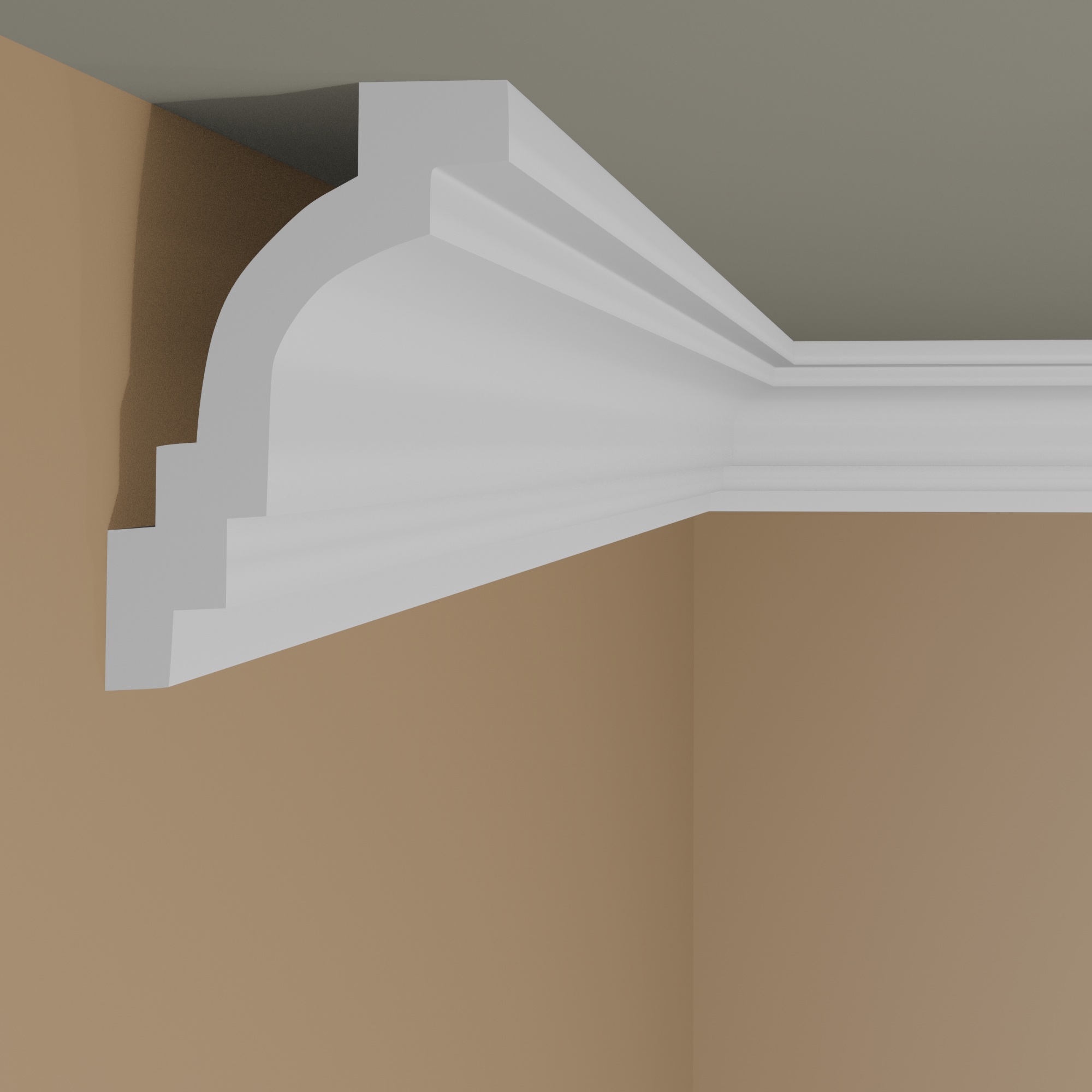 Elite Decor | Stuckleiste P928 | Polyurethan | 76 x 102 x 2000 mm | Styropor Deckenleiste | Weiß