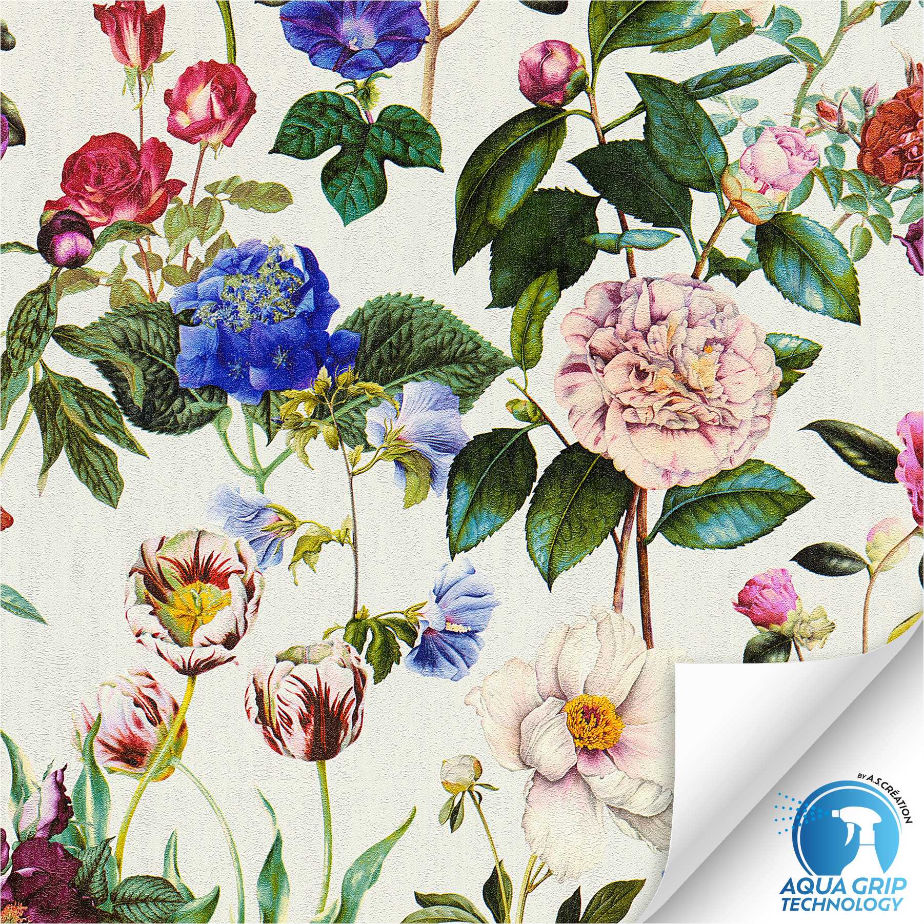 Vliestapete 784911 WOW vorgekleistert Blumen Floral Bunt A.S. Création