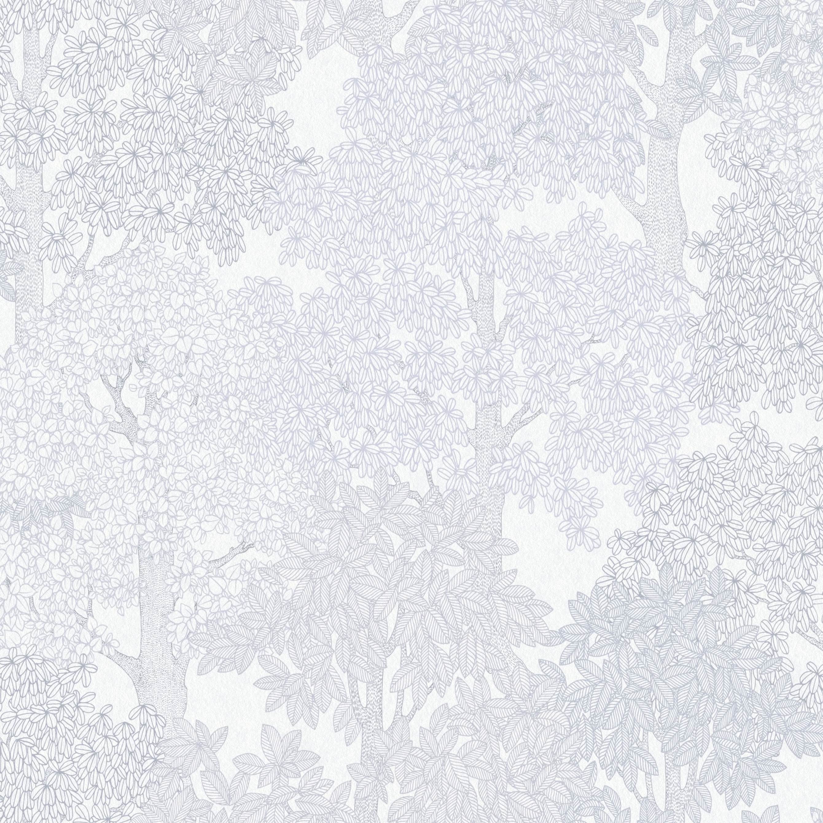 A.S. Creation | Floral Impression | 377536 | Vliestapete | Natur | 0.53 x 10.05 m | Grau | Weiß