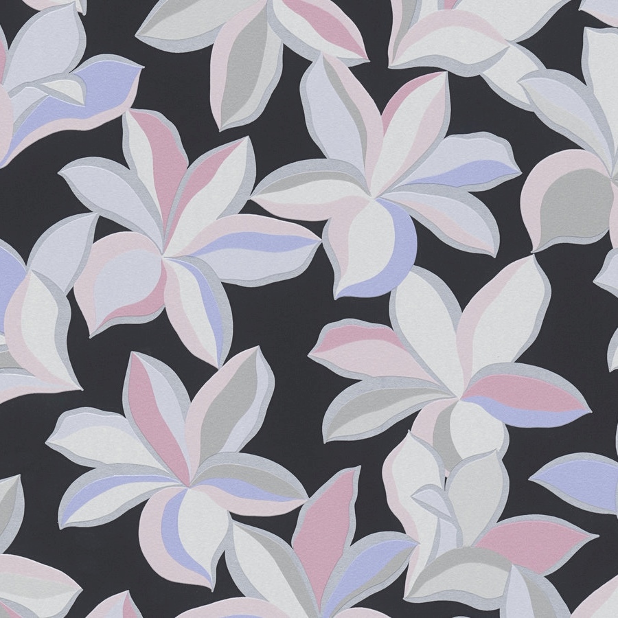 A.S. Creation | House of Turnowsky | 389081 | Vliestapete | Blumenoptik | 10.05 x 0.53 m | Schwarz