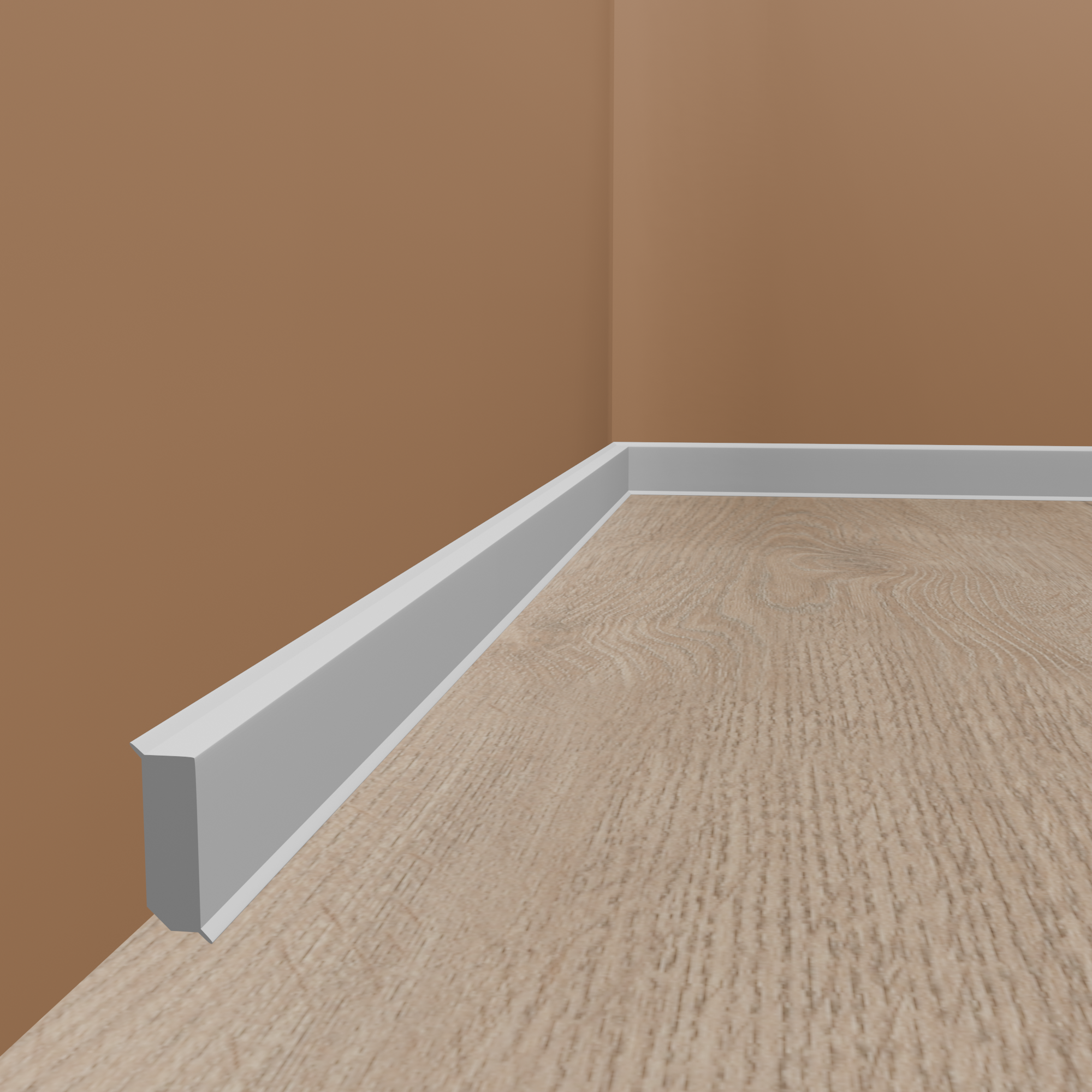 Fußleiste | PVC | Sockelleiste | Savona | 13 x 40 x 2500 mm | durchgefärbte Weichlippe | weiß