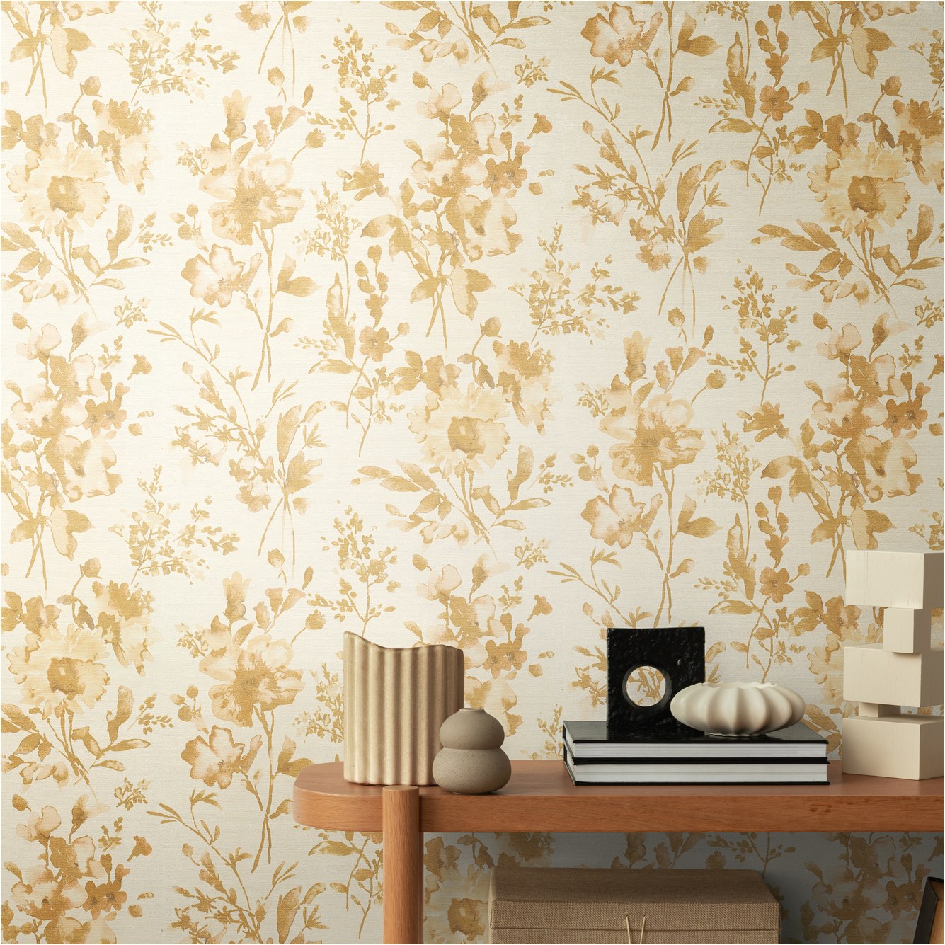 Vliestapete 790614 Gold Blumen Floral CosmoLiving by Cosmopolitan A.S. Creation