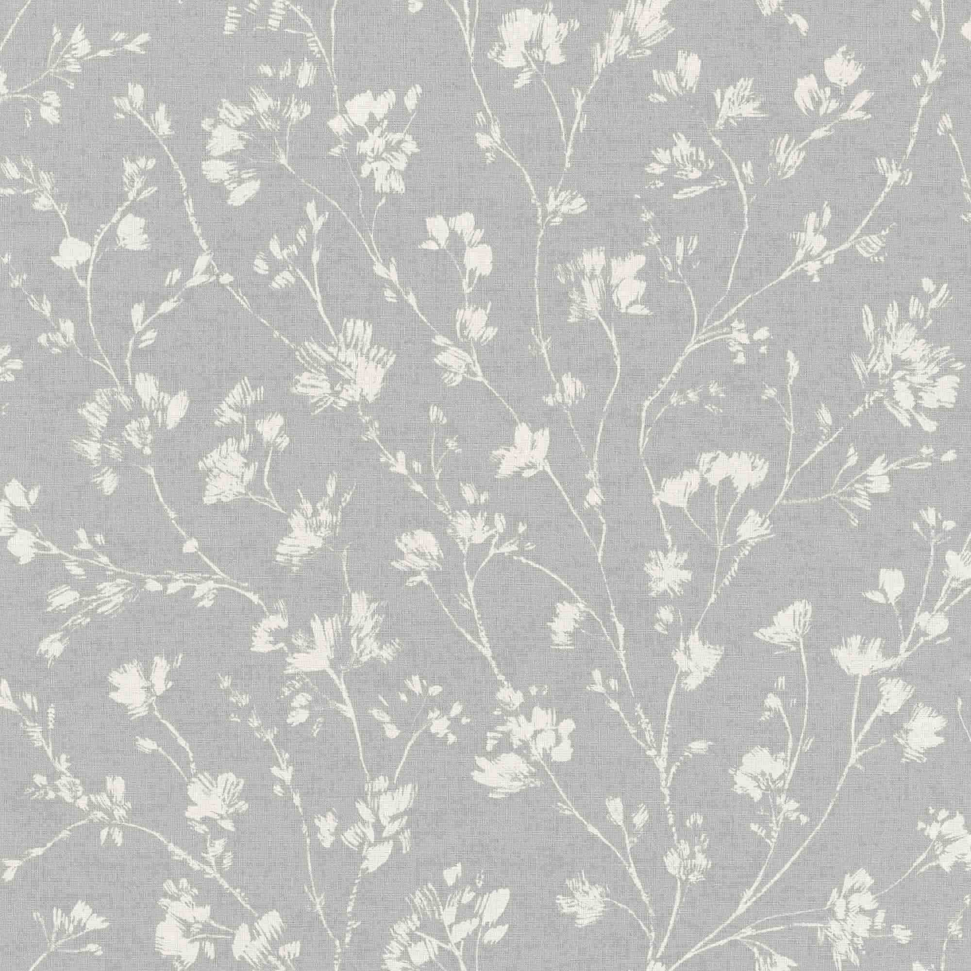 Rasch | Freundin III | 463828 | Vliestapete | Botanisch | 0.53 x 10.05 m | Grau | Weiß