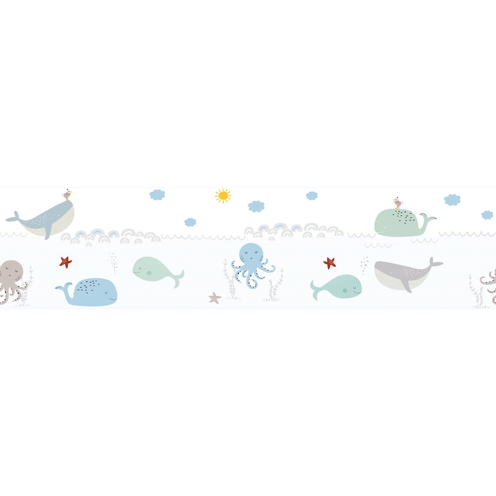 A.S. Creation | Only Borders 11 | 403759 | Papierbordüre | Kinderzimmer | 5.00 x 0.155 m | Blau