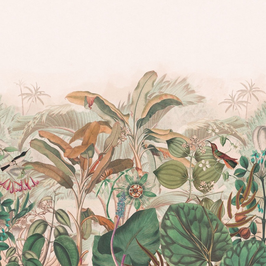 Rasch Fototapete 543674 Curiosity 265 x 265 cm Botanical Dschungel