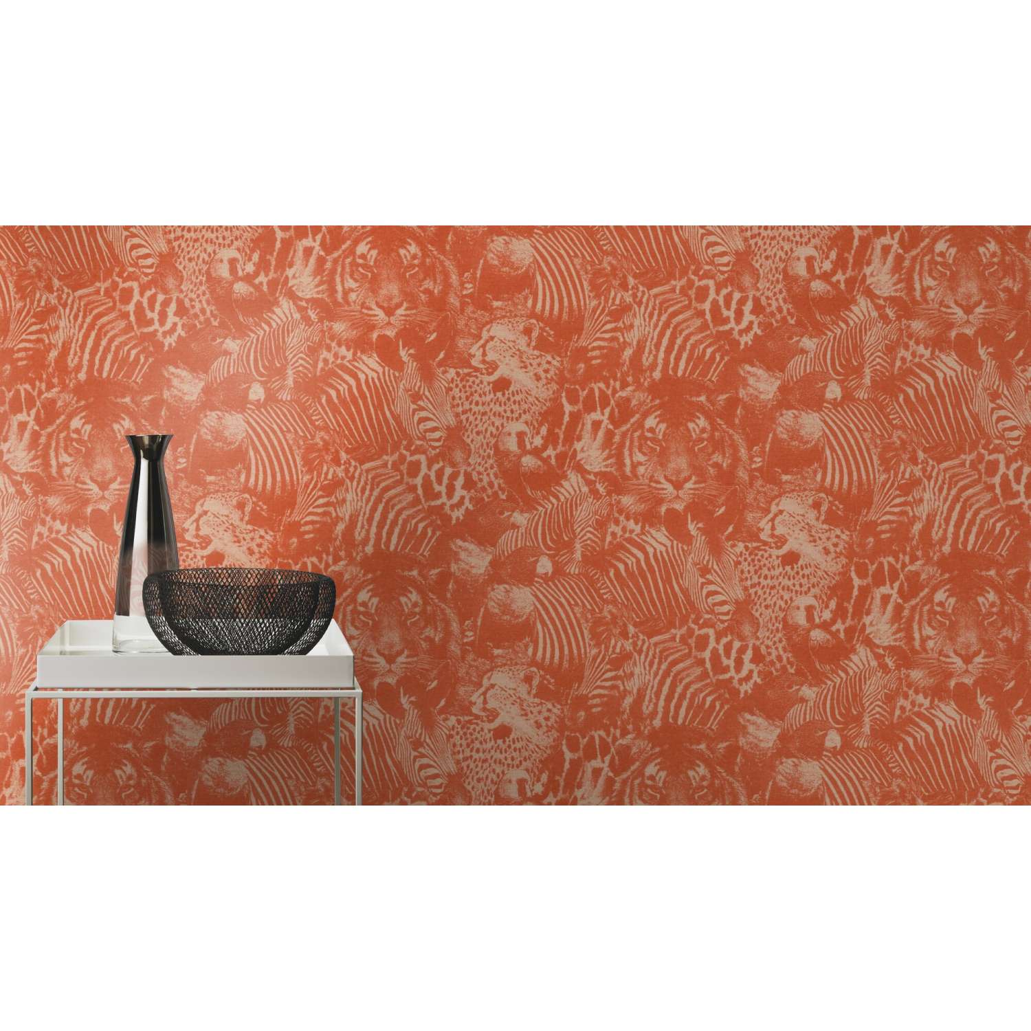 Rasch | Kalahari | 704723 | Vliestapete | Tiermuster | 0.53 x 10.05 m | Orange