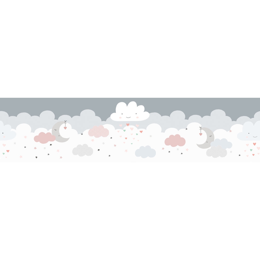 A.S. Creation | Only Borders 11 | 403743 | Papierbordüre | Kinderzimmer | 5.00 x 0.155 m | Grau