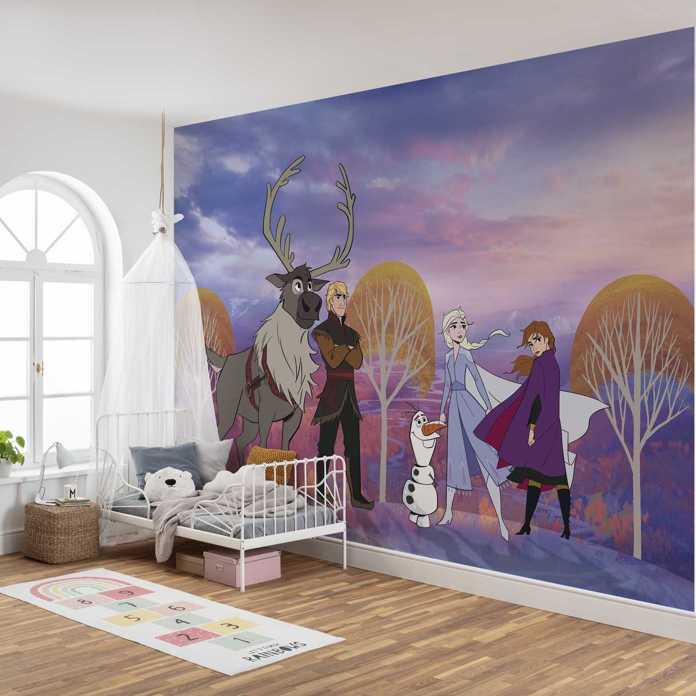 Komar Fototapete Disney Frozen Autumn Forest 280 x 400 cm Vlies Forest Elsa Zauberwald Eiskönigin