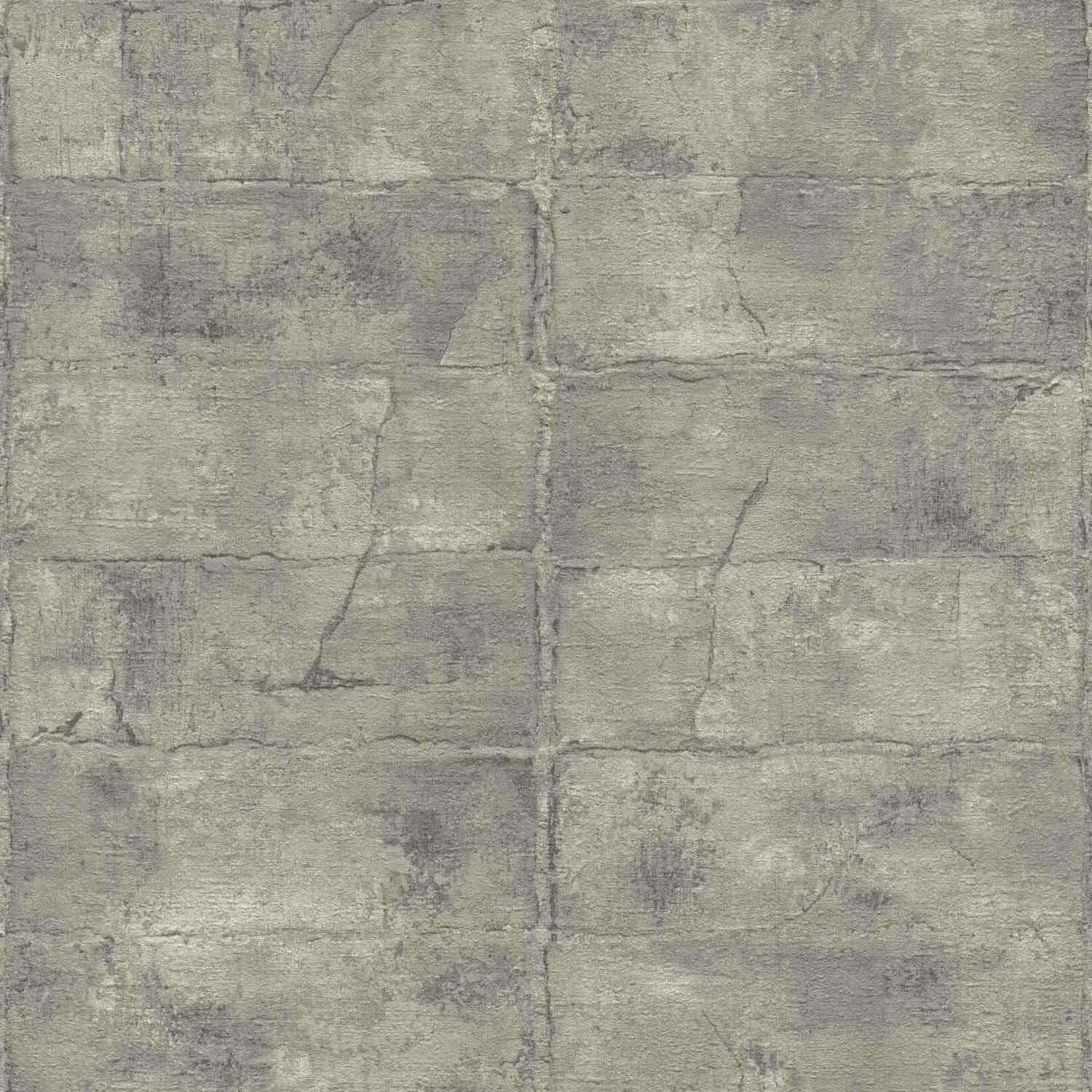 Rasch | Concrete | 520156 | Vliestapete | Steinoptik | 0.53 x 10.05 m | Grau | Braun