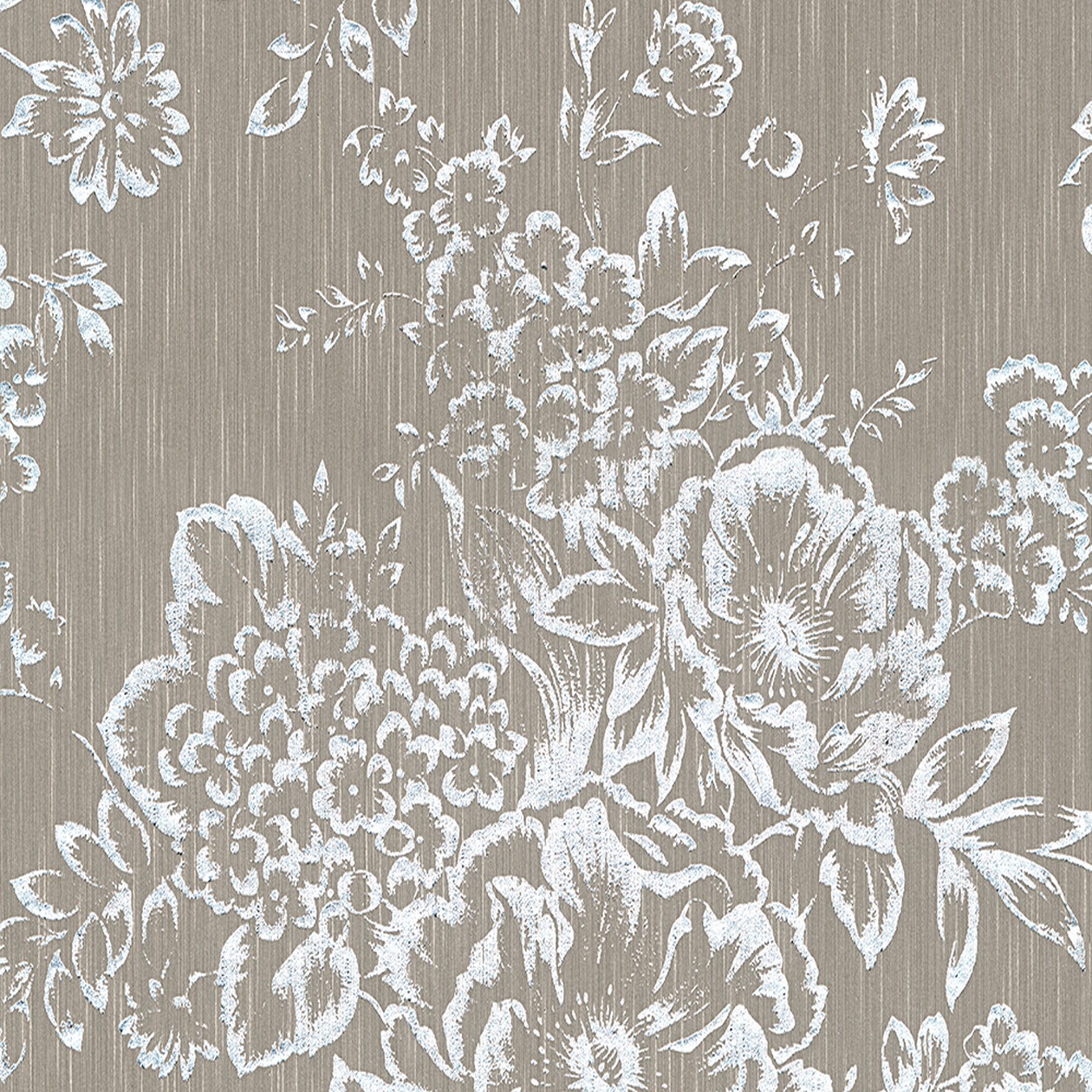 A.S. Creation | Metallic Silk | 306574 | Vliestapete | Blumenoptik | 0.53 x 10.05 m | Grau