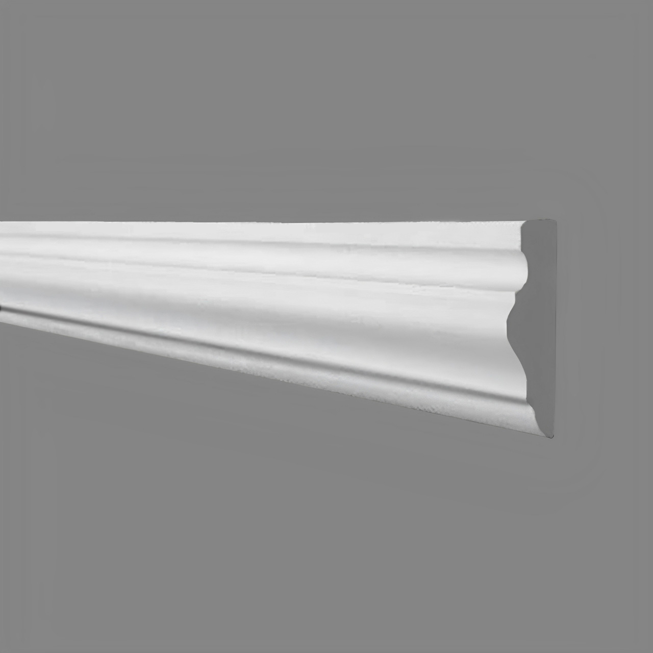 PROVISTON | Zierleiste Esslingen | Gips | 24 x 68 x 910 mm | Wandleiste | Weiß