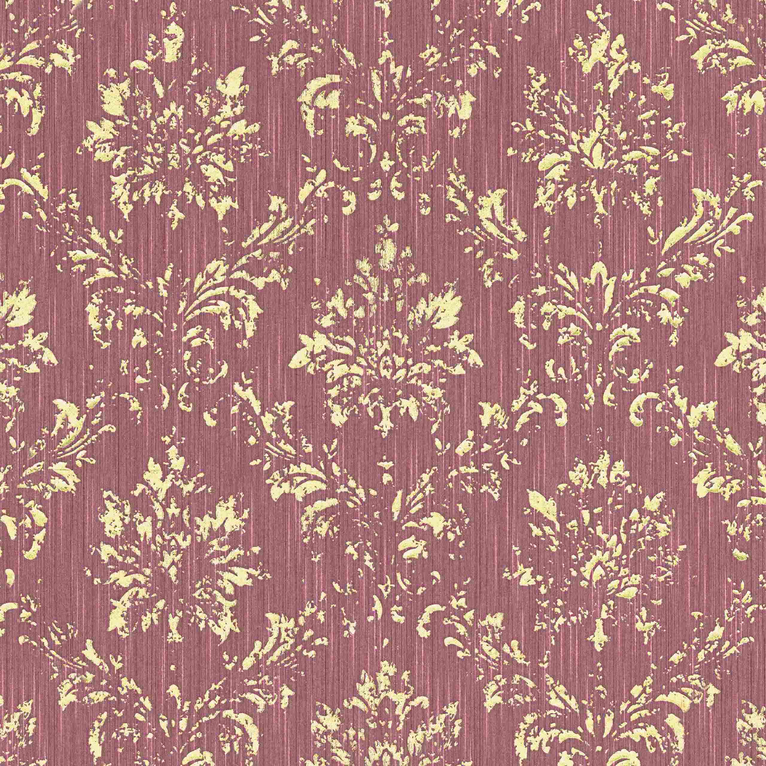 A.S. Creation | Metallic Silk | 306626 | Vliestapete | Barock | 0.53 x 10.05 m | Rot