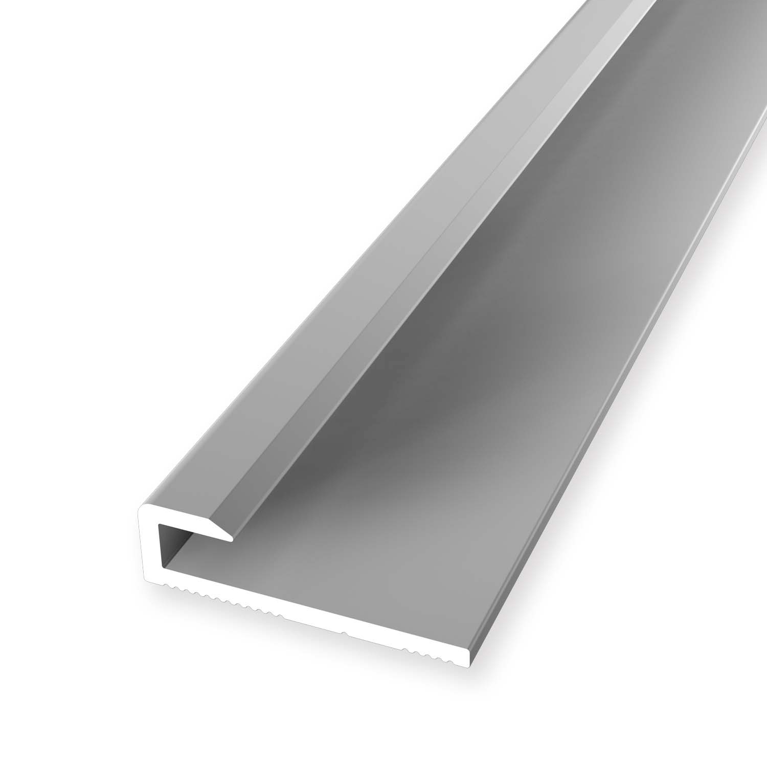 Einfassprofil 6 x 21 x 2600 mm Aluminium Abschlussprofil Glatt Silber Küberit