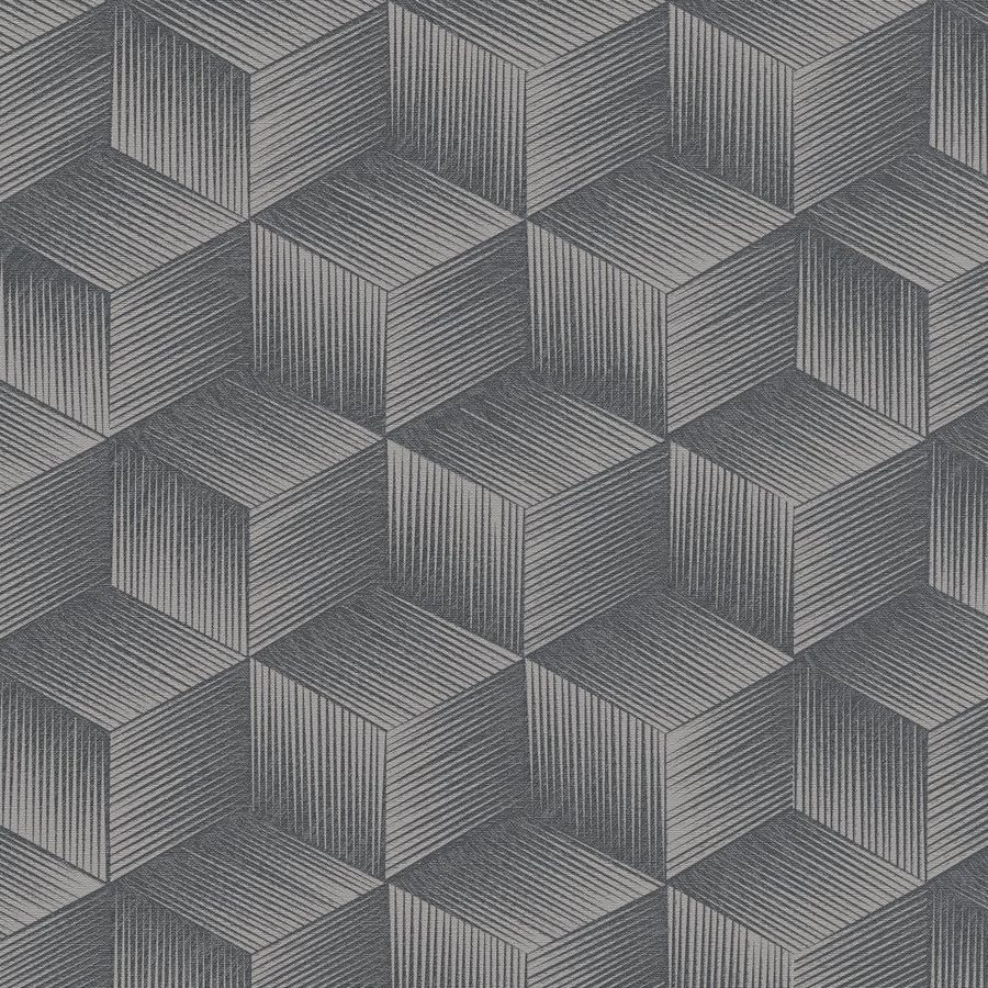 A.S. Creation | Natural Living | 385064 | Vliestapete | 3D Optik | 10.05 x 0.53 m | Schwarz