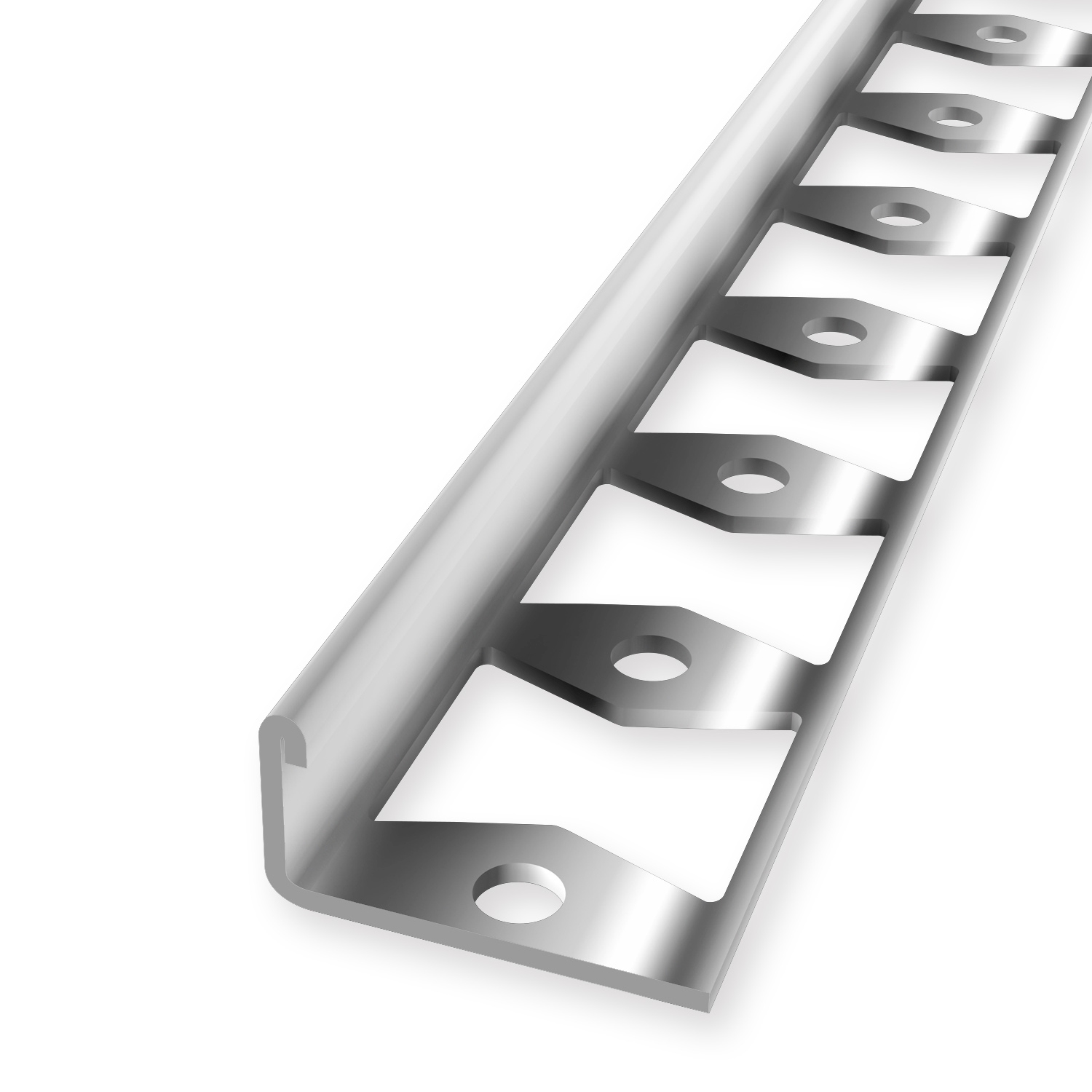 Doppel-K Profil 11.8 x 22.5 mm Einfasshöhe 10.3 mm Edelstahl Fliesenprofil Gestanzt Küberit