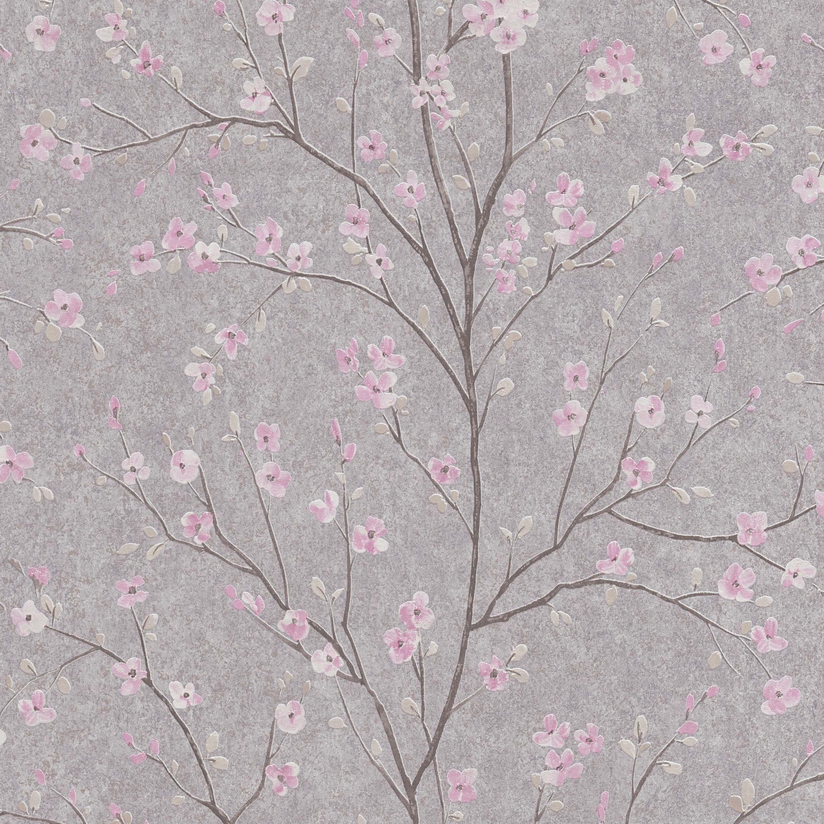 A.S. Creation | Metropolitan Stories 2 | 379122 | Vliestapete | Blumenoptik | 0.53 x 10.05 m | Grau